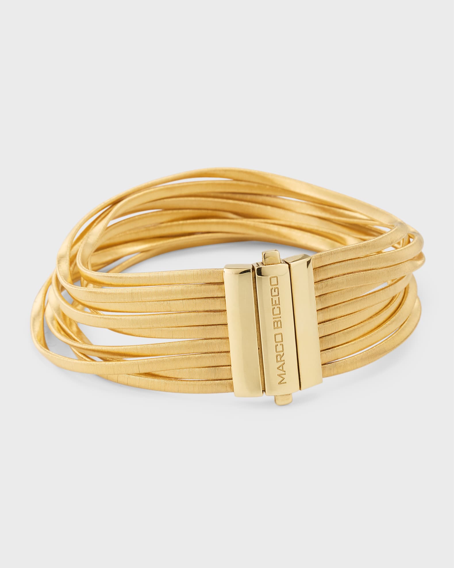 Marco Bicego Marrakech 18K Yellow Gold 9 Strand Coil Bangle Neiman Marcus