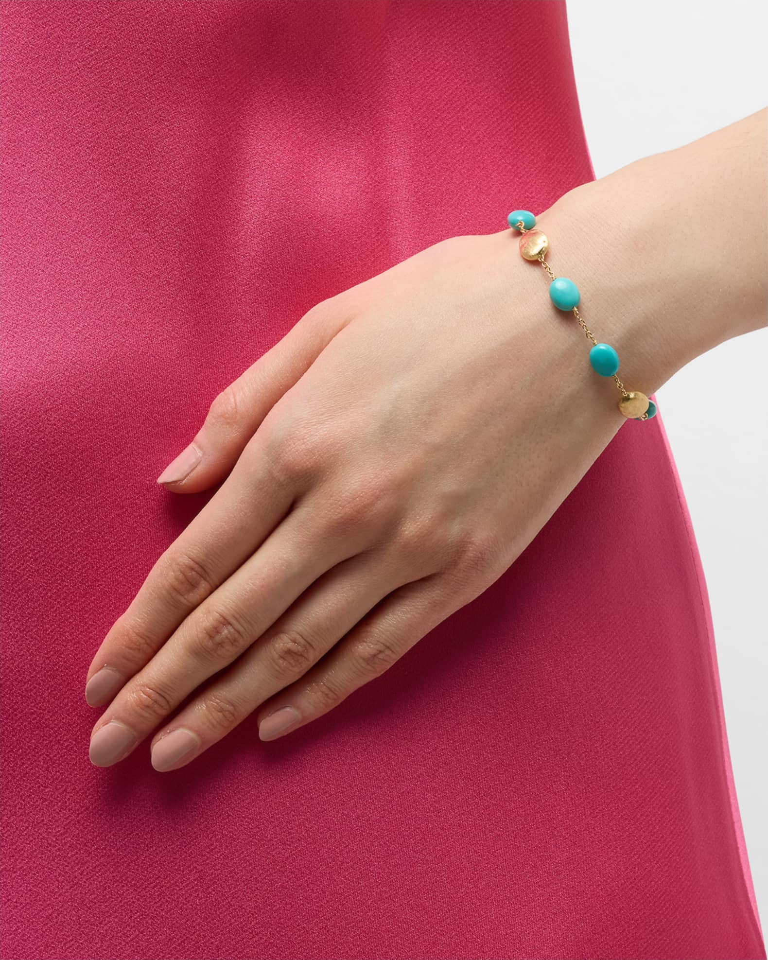 18K Yellow Gold Siviglia Turquoise Bracelet 1