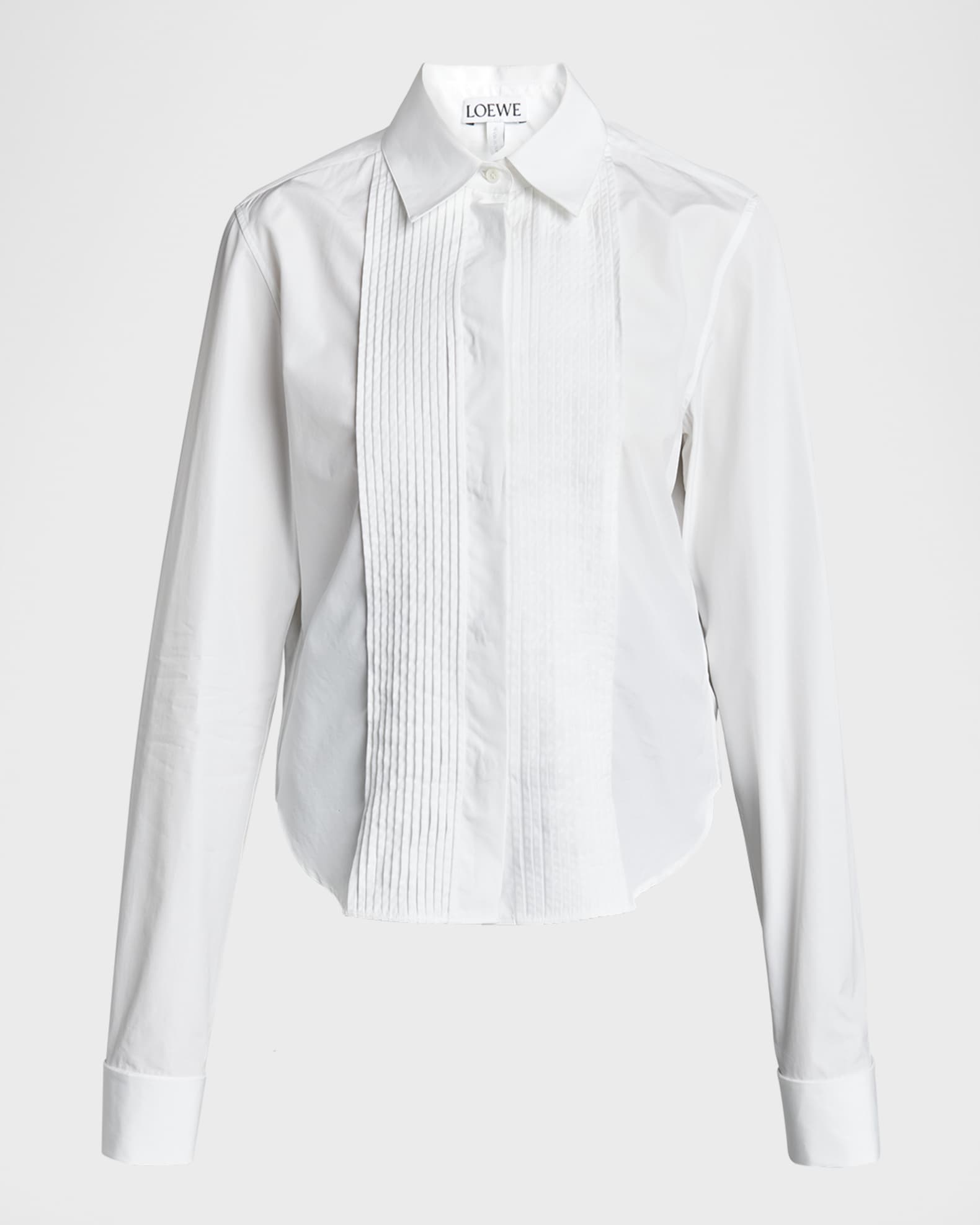 Loewe Pleated Bib-Front Blouse