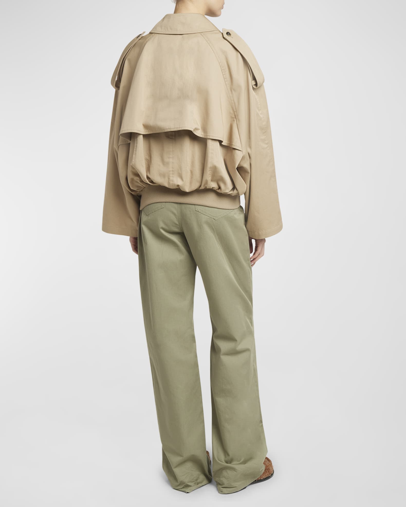Loewe Cropped Trench Jacket | Neiman Marcus Loewe Cropped Trench Jacket | Neiman Marcus