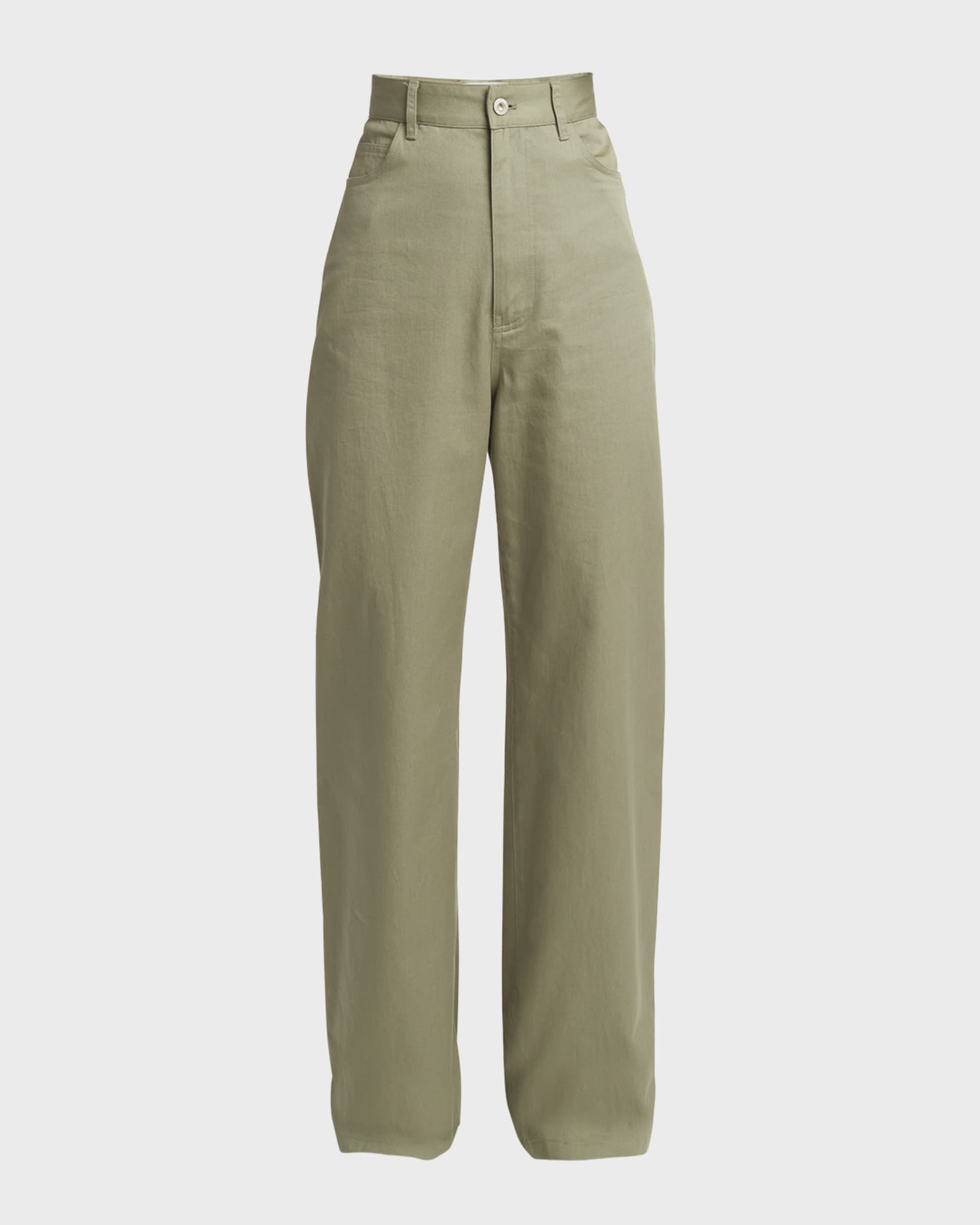 Loewe High Waist Twill Pants Neiman Marcus