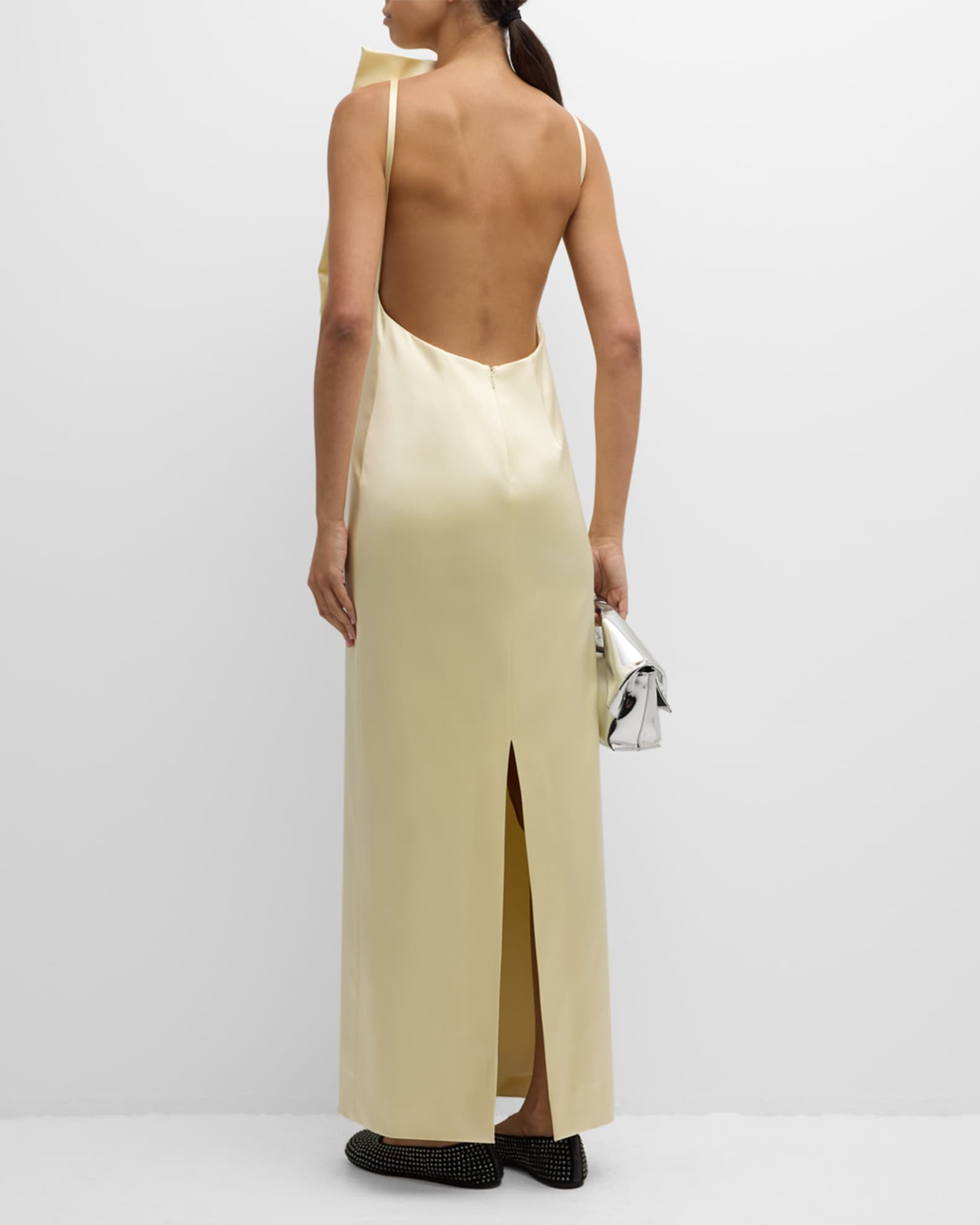 VIP【送料関税込】LOEWE SILK LONG DRESS Loewe Draped dress in silk | REVERSIBLE