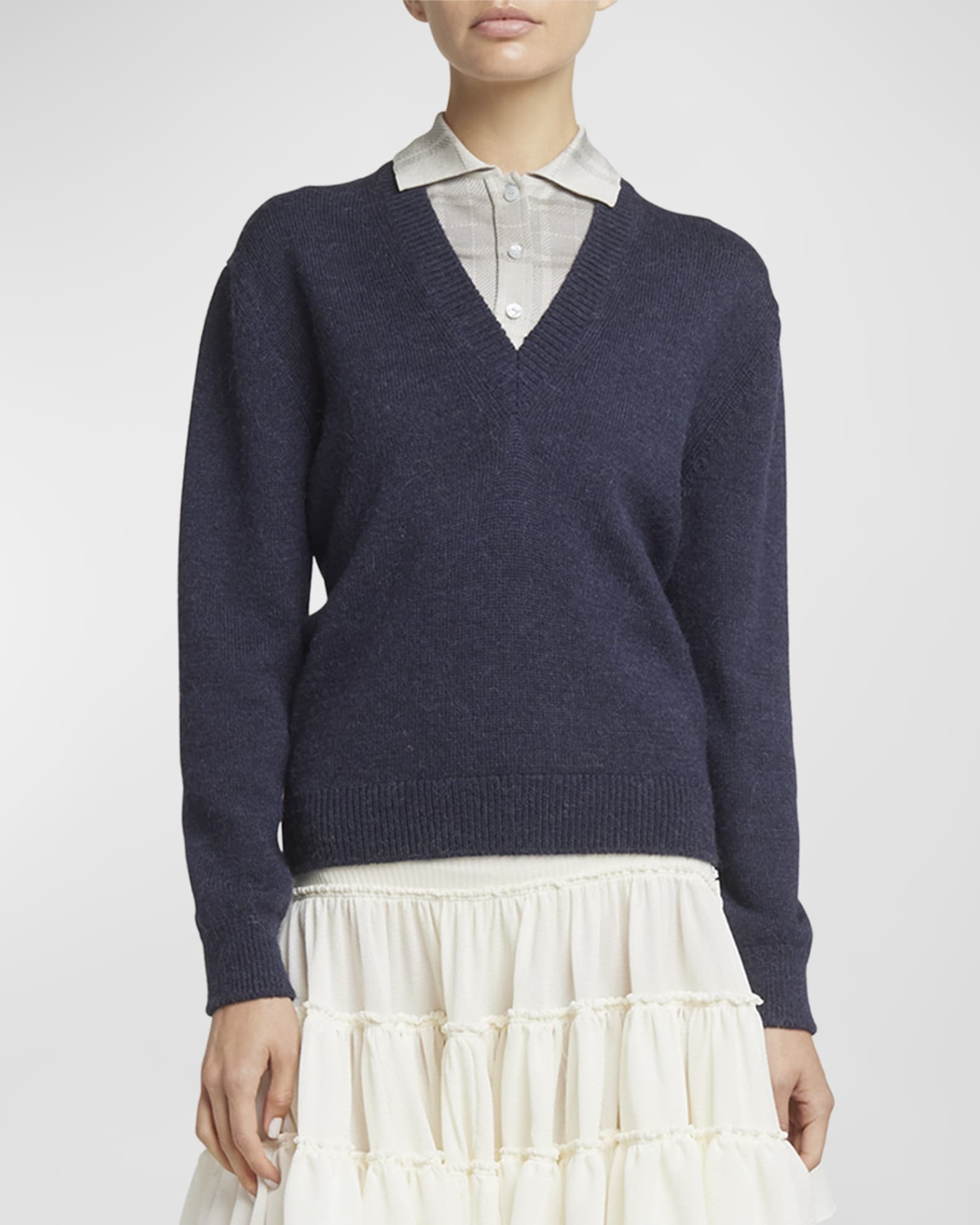 White Fashion Summer Knit Printed Sweater LOOWIE
