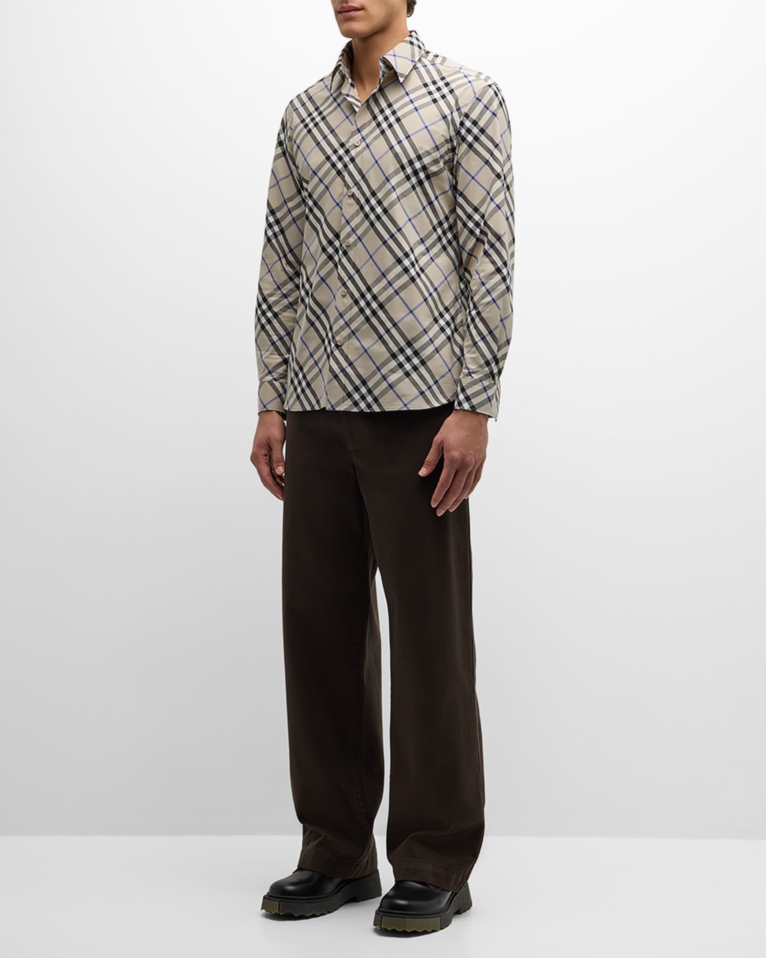 Burberry Men s Check Sport Shirt Neiman Marcus