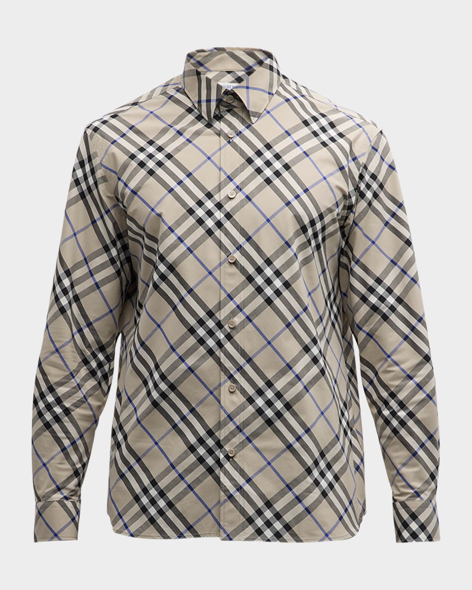 Burberry men's long sleeve clearance