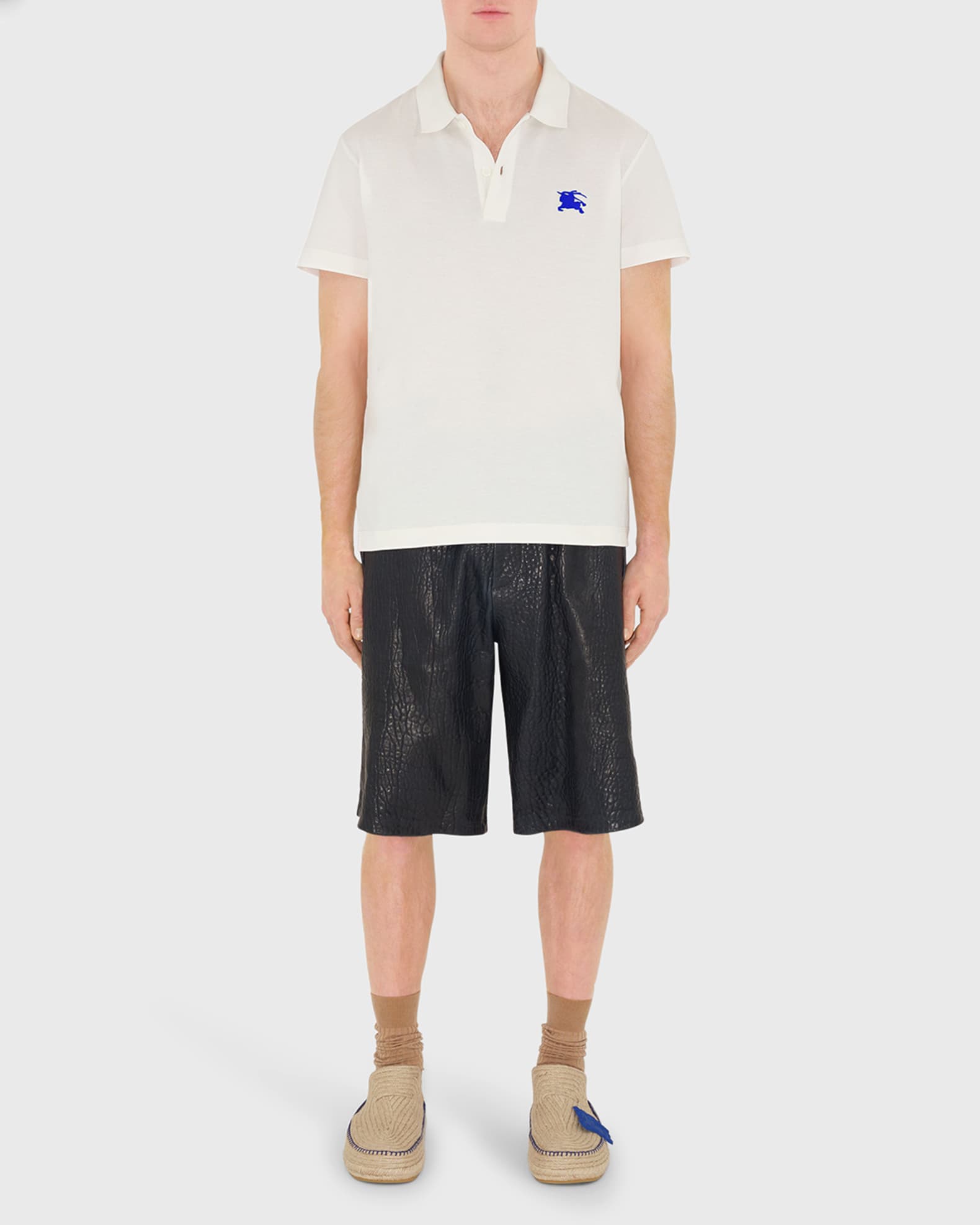 ゆ*ま様 【BURBERRY】 Half sleeve Polo-shirt Burberry Logo Embroidered Short Sleeved Polo Shirt, Size