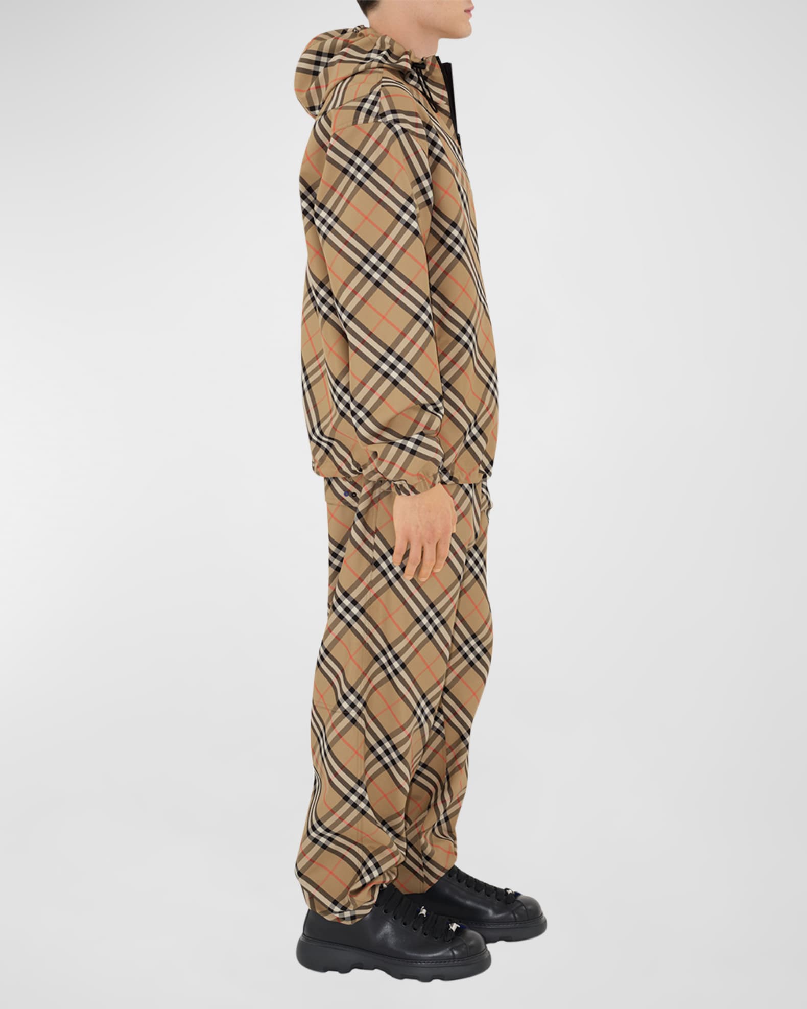 Burberry Men s Pull On Check Trousers Neiman Marcus