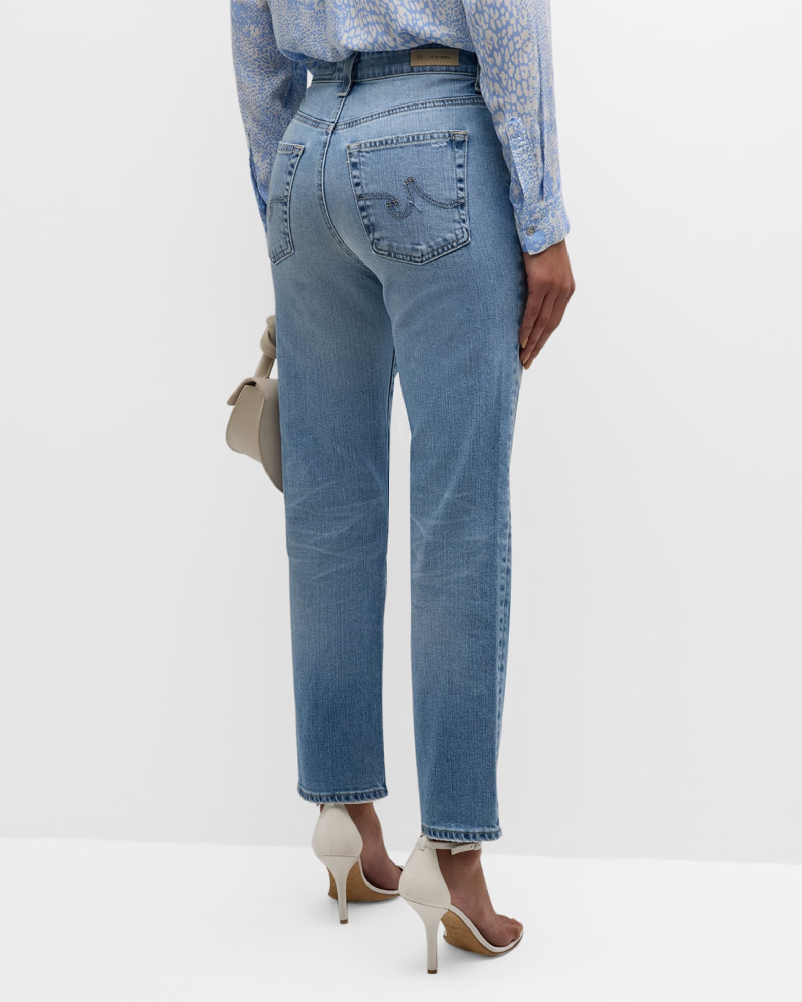 Xander High Rise Double Waist Saige Denim Jeans (Medium)