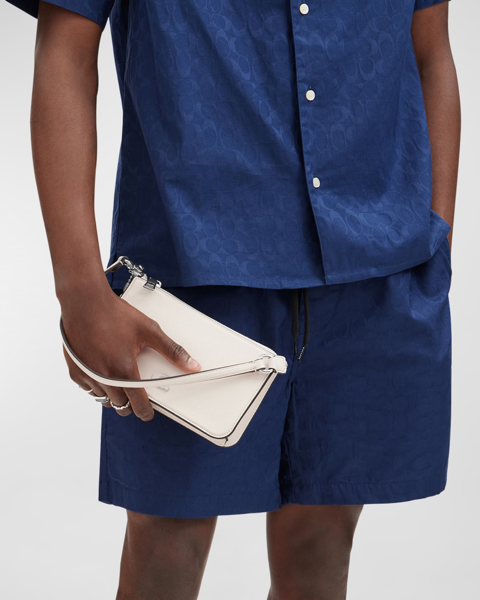 Coach Signature Canvas Pouch Shoulder Bag | Neiman Marcus Coach Signature Canvas Pouch Shoulder Bag | Neiman Marcus