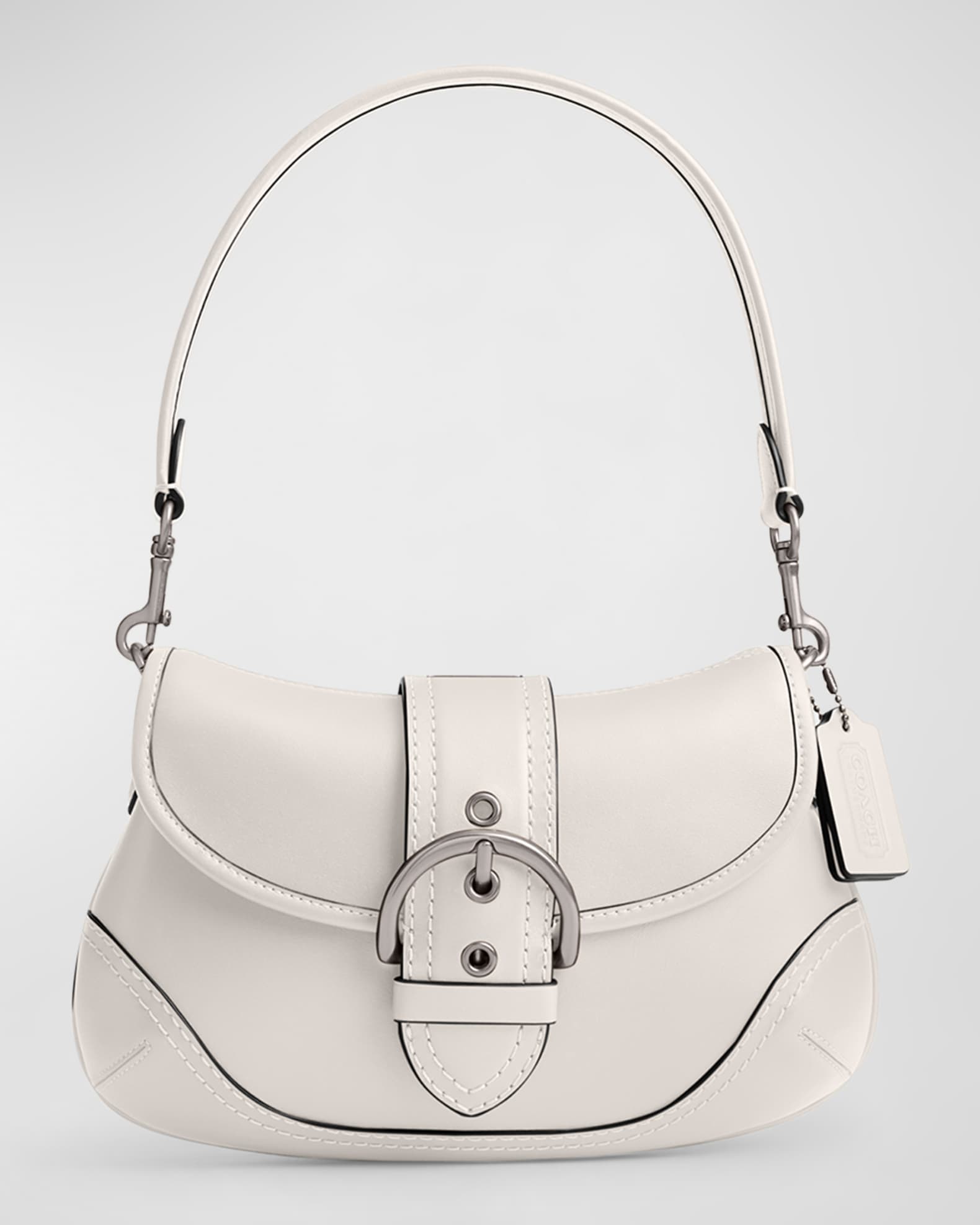 Coach Soho Leather Parchment White Hobo Shoulder Handbag