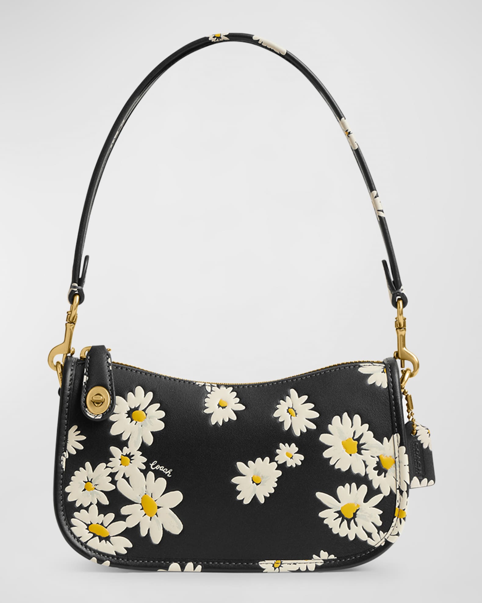 Coach Swinger 20 FloralPrint Leather Shoulder Bag Neiman Marcus