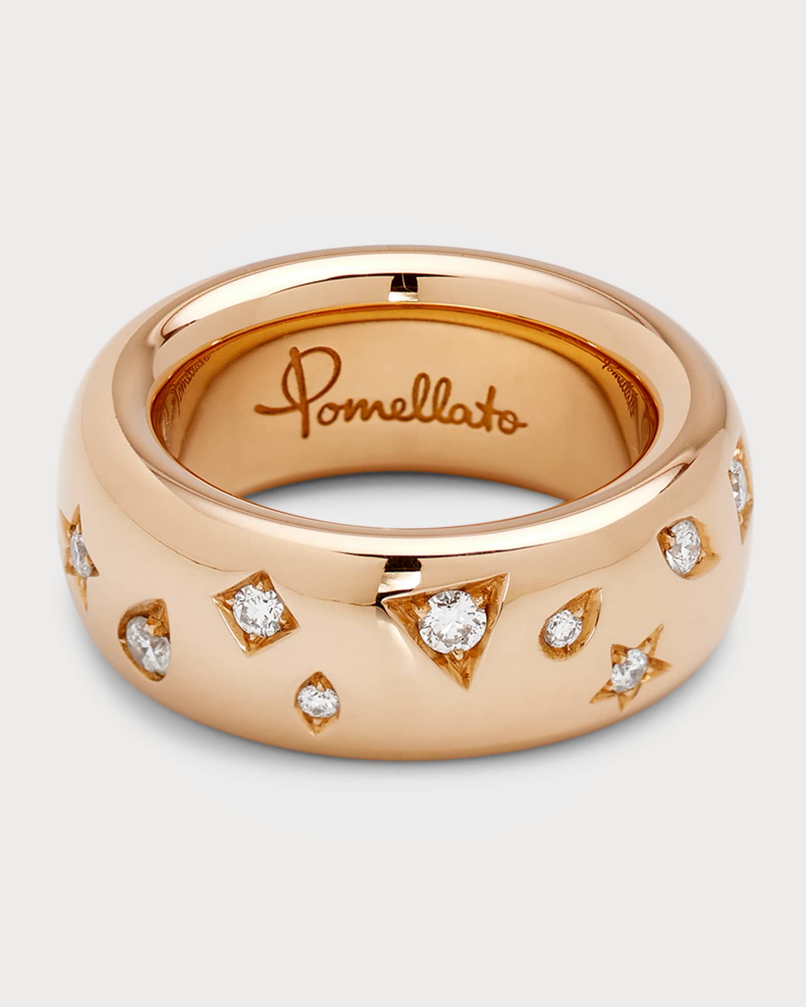 雑誌掲載ブランド【Pomellato】Iconica 18Kローズゴールドリング Pomellato Iconica 18K Rose Gold Diamond Ring | Neiman Marcus