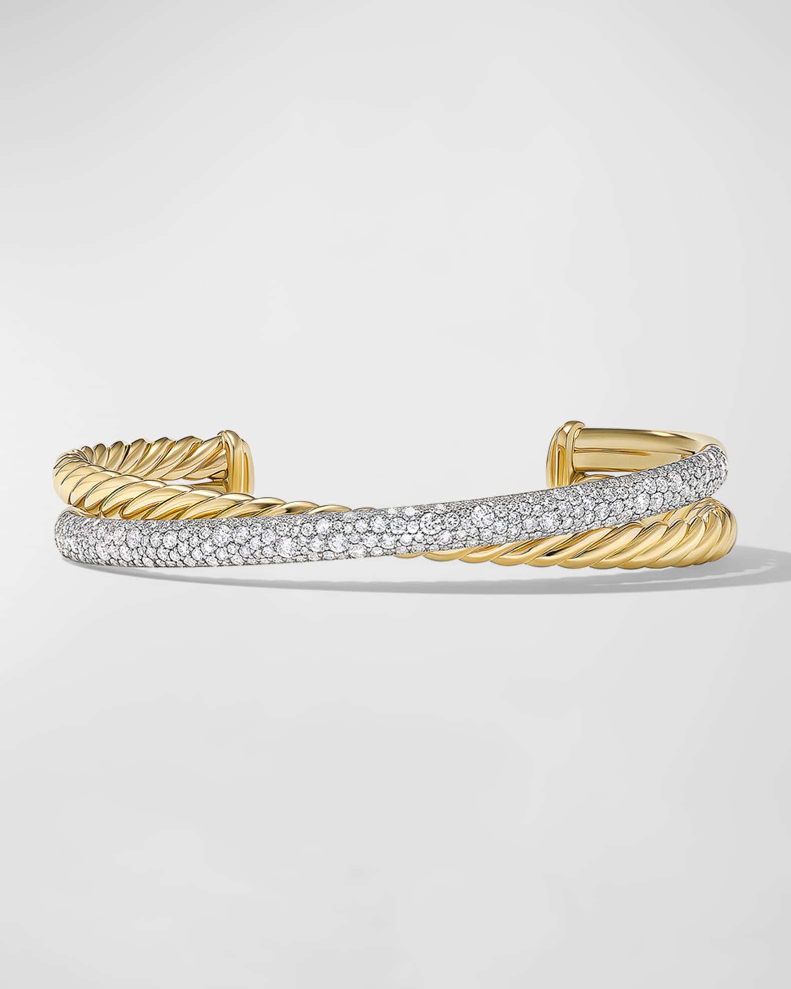 David yurman gold bracelet with diamonds discount