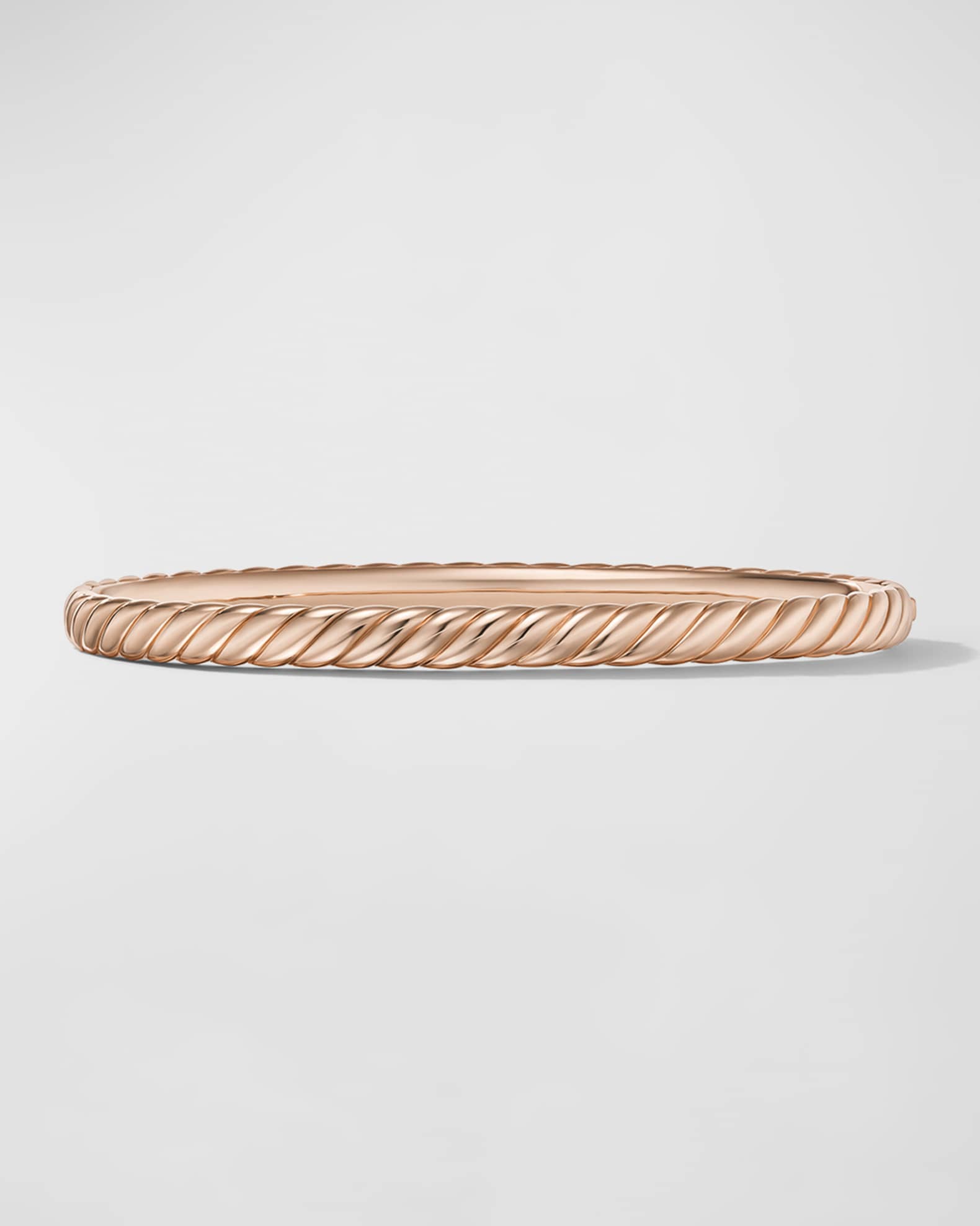 Sculpted Cable Bracelet in 18K Rose Gold, 4.5mm 0