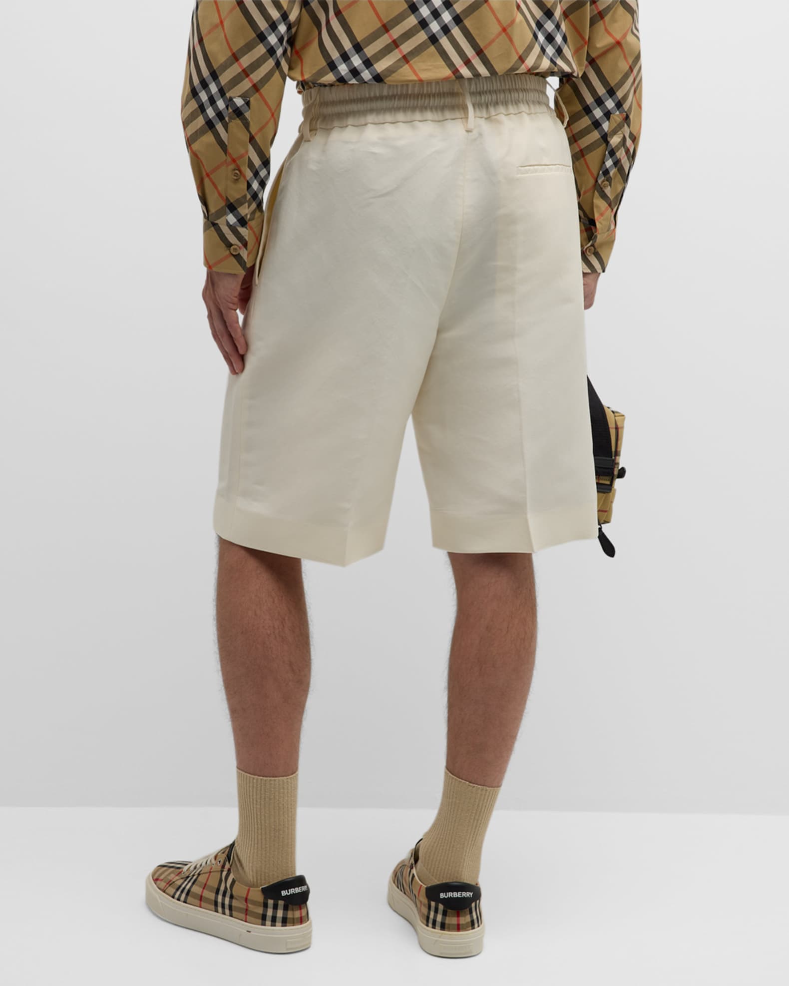 Burberry Black Elastic Waste Shorts