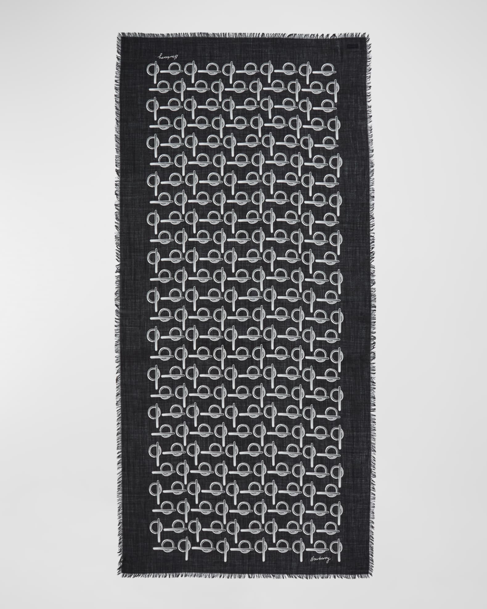 Burberry fringe shop wool scarf