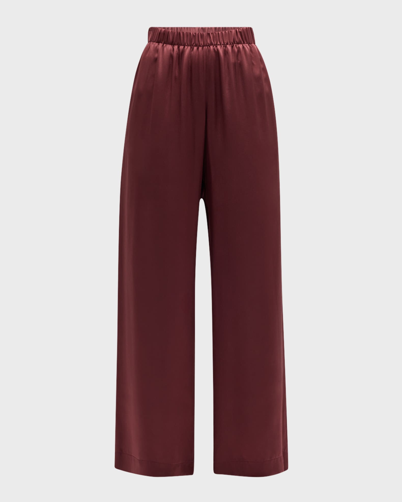Brynn Wide-Leg Silk Pants 0