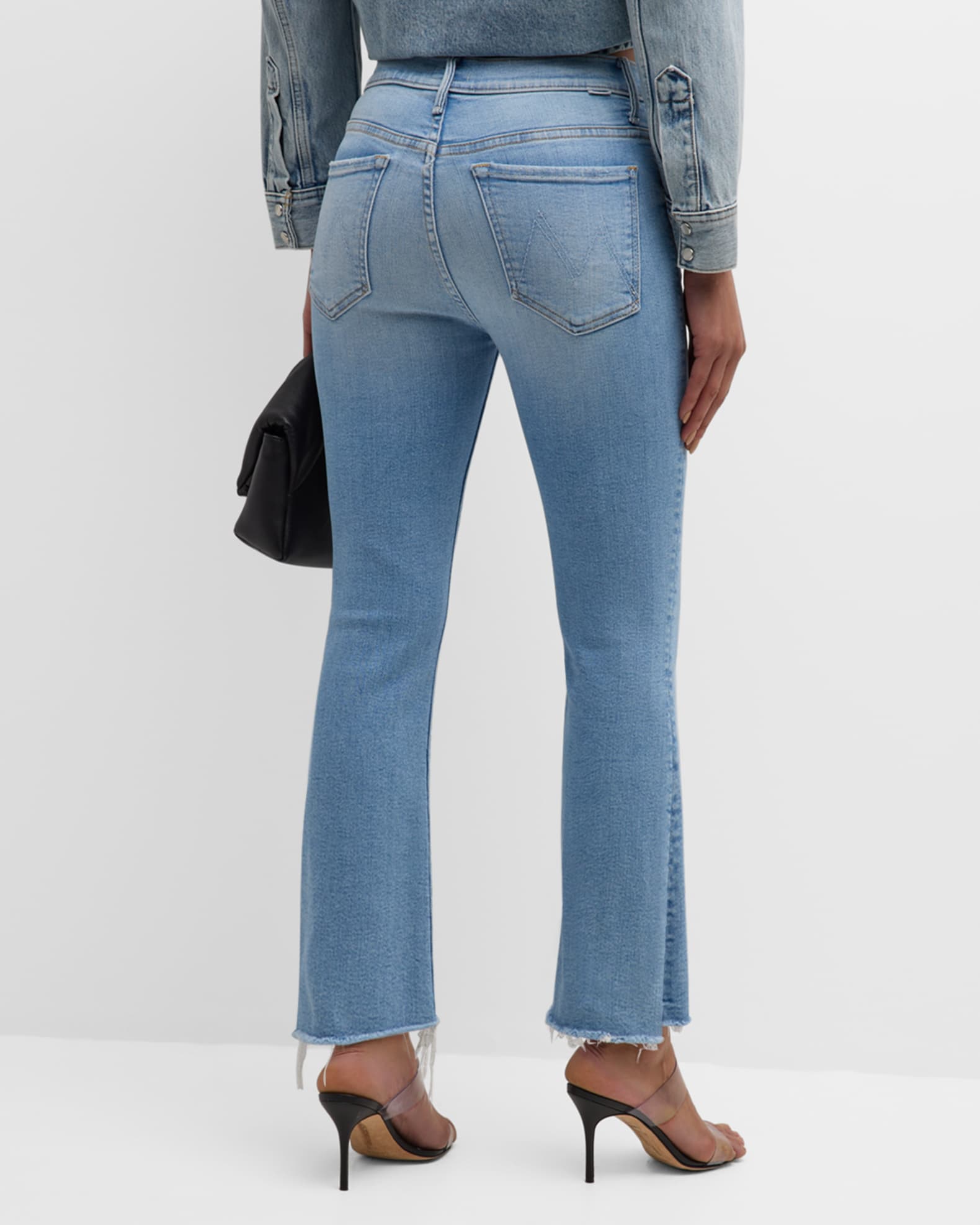 MOTHER Lil' Insider Crop Step Fray Jeans | Neiman Marcus