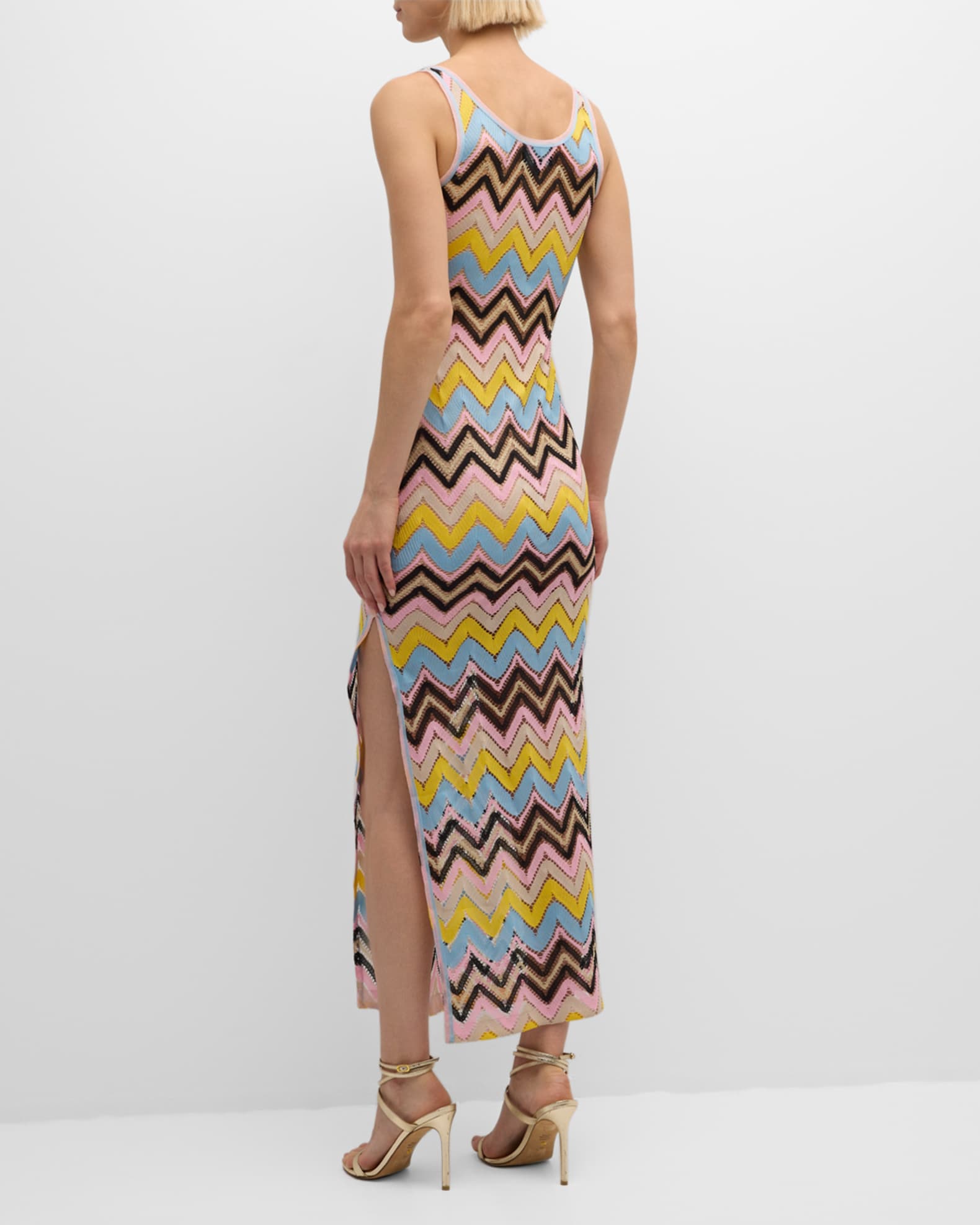 Cynthia Rowley ZigZag Crochet Maxi Tank Dress Neiman Marcus