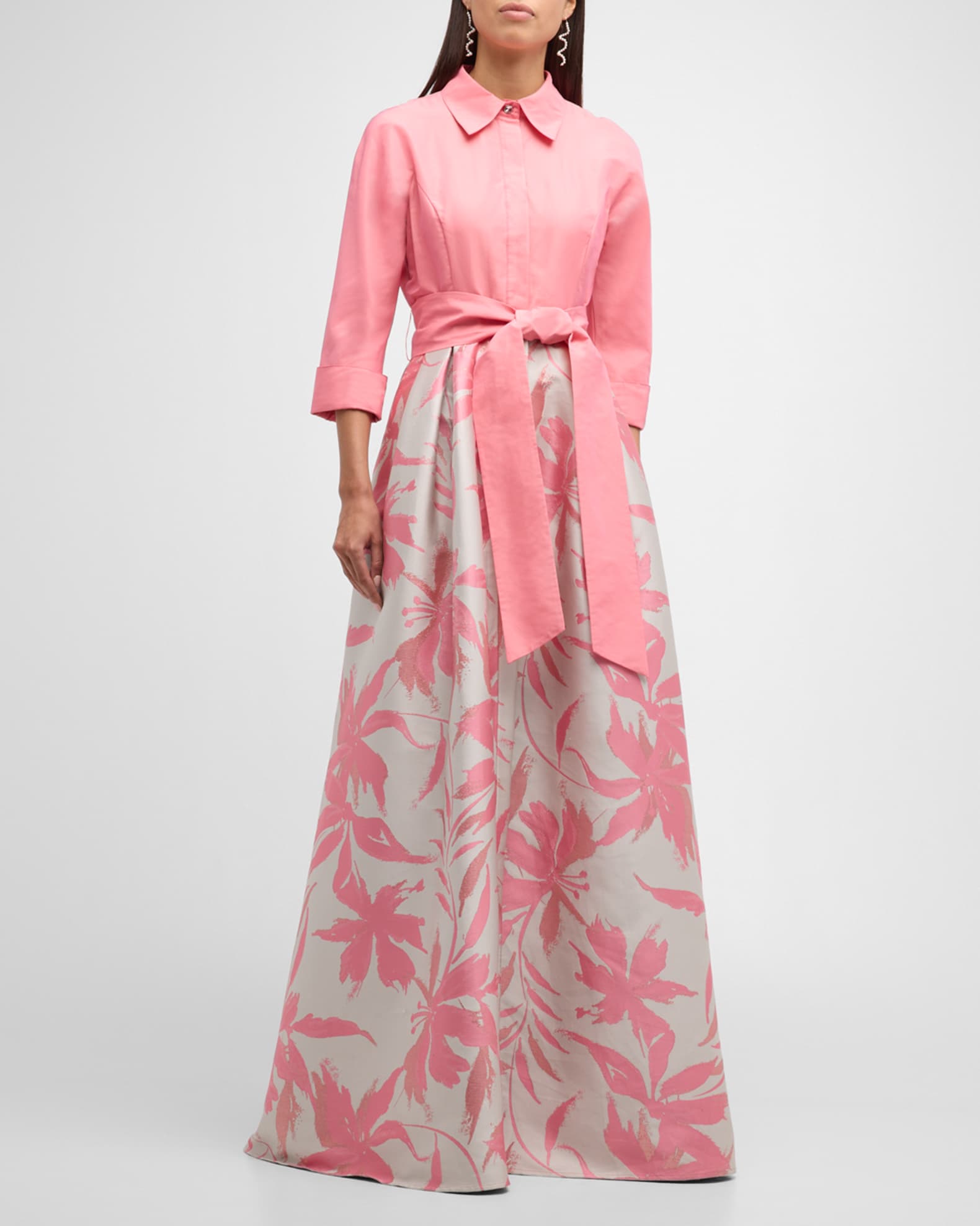 Burberry floral-print taffeta shirt - Pink