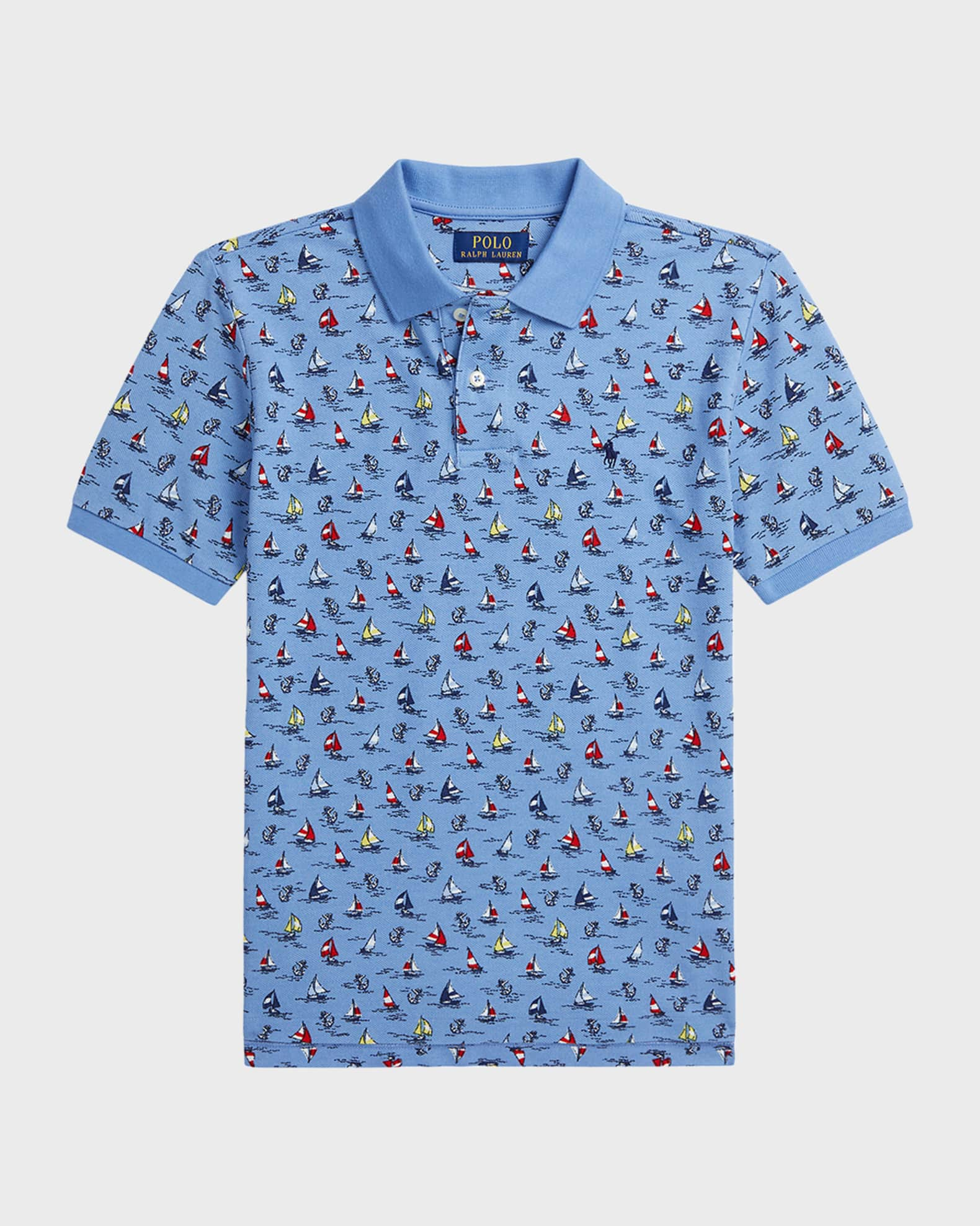 Boy's Fish Print Polo from Crew Clothing Company