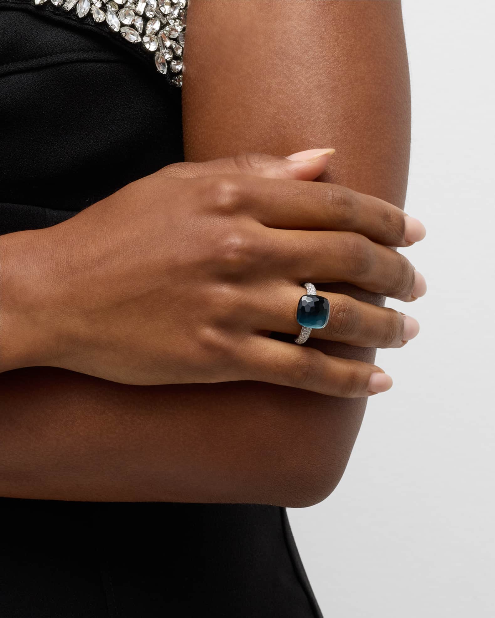Nudo 18K Rose Gold Gemstone and Diamond Ring 1