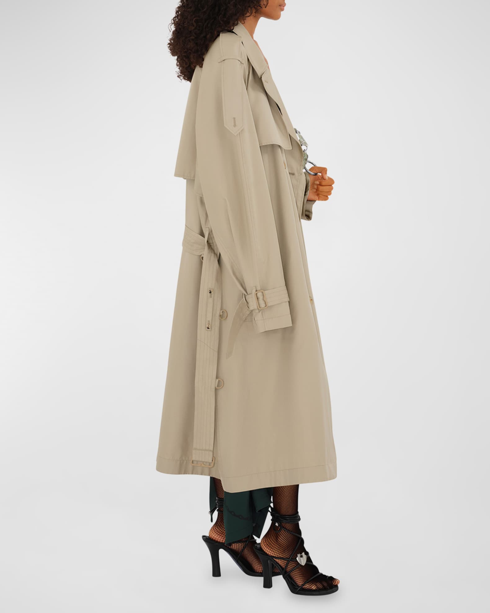 Berry Berry Pleated Trench Coat