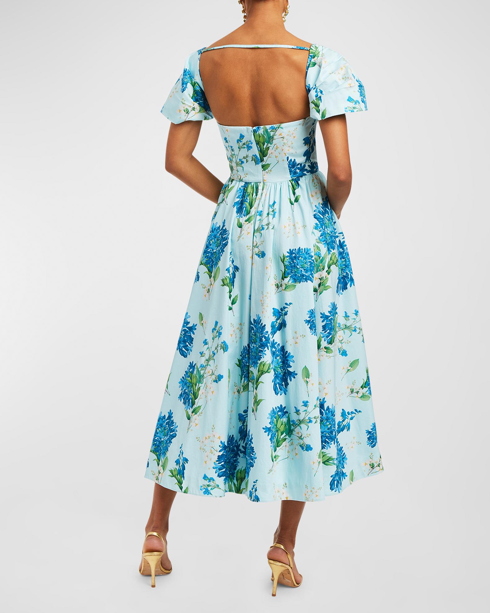 Mestiza New York Odette Floral-Print Convertible Midi Dress | Neiman Marcus