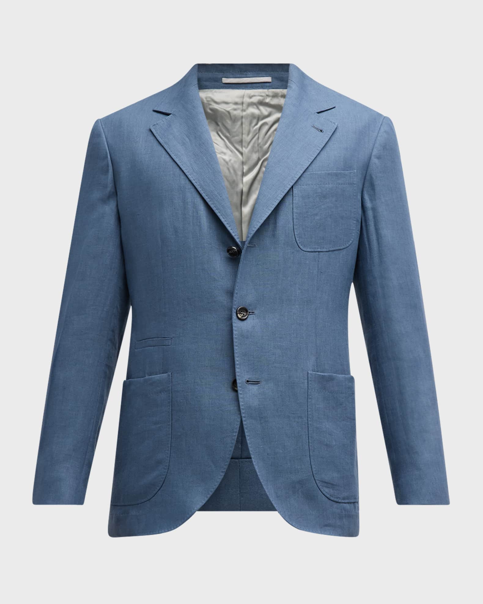 Brunello Cucinelli Men s Linen Two Button Sport Coat Neiman Marcus