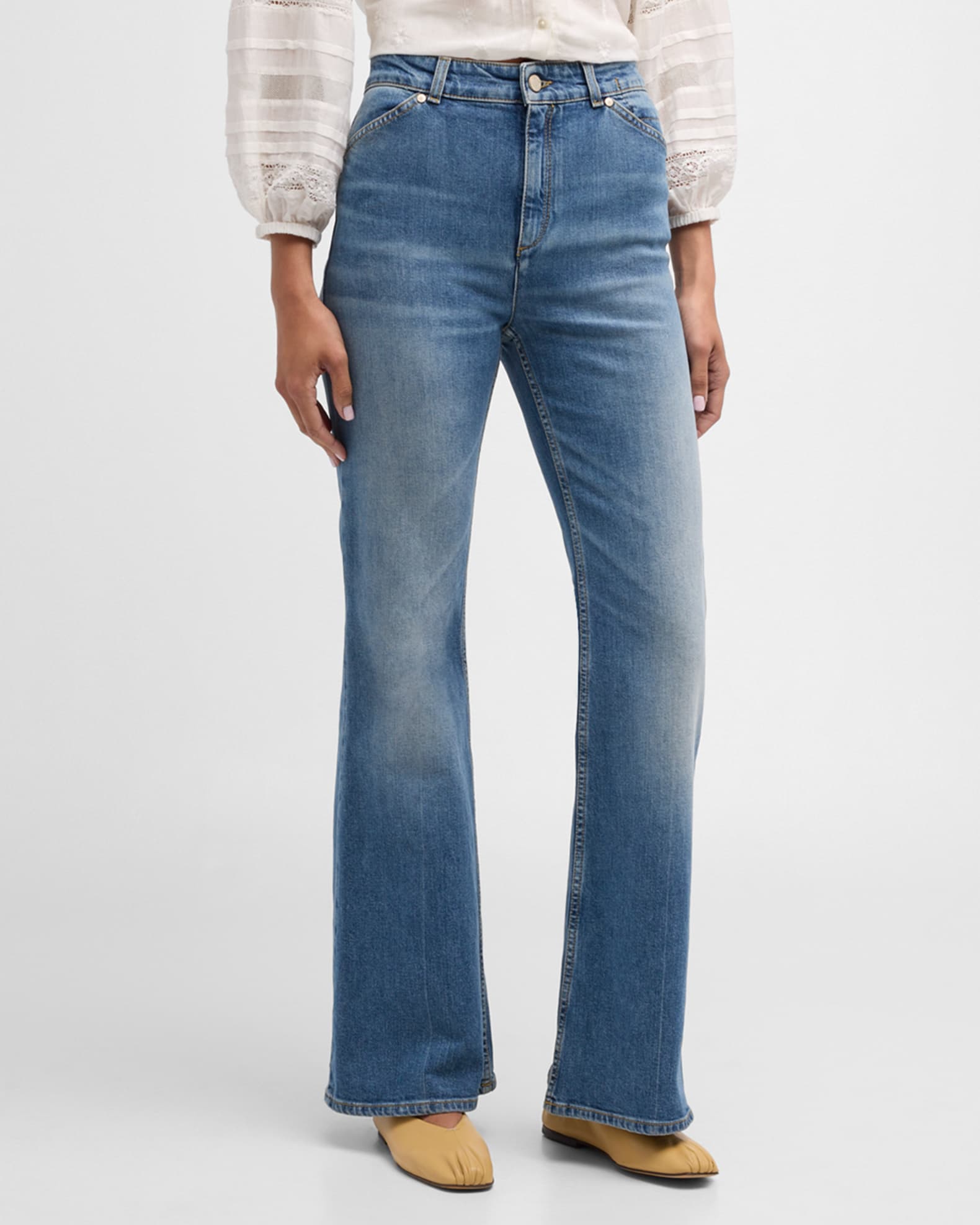 Denim Love High-Rise Flared-Leg Jeans 1