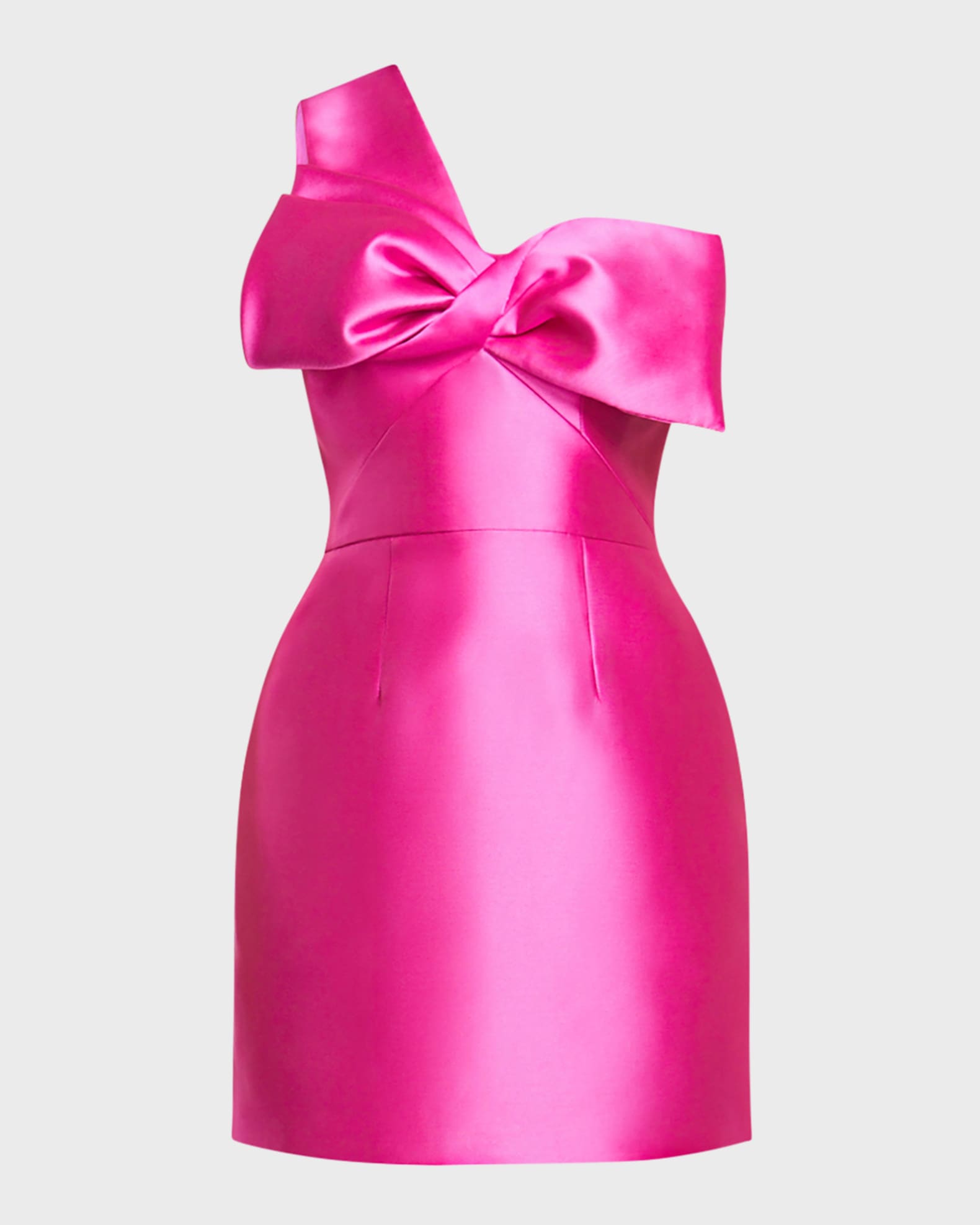 Zac Posen One-Shoulder Bow Mini Dress