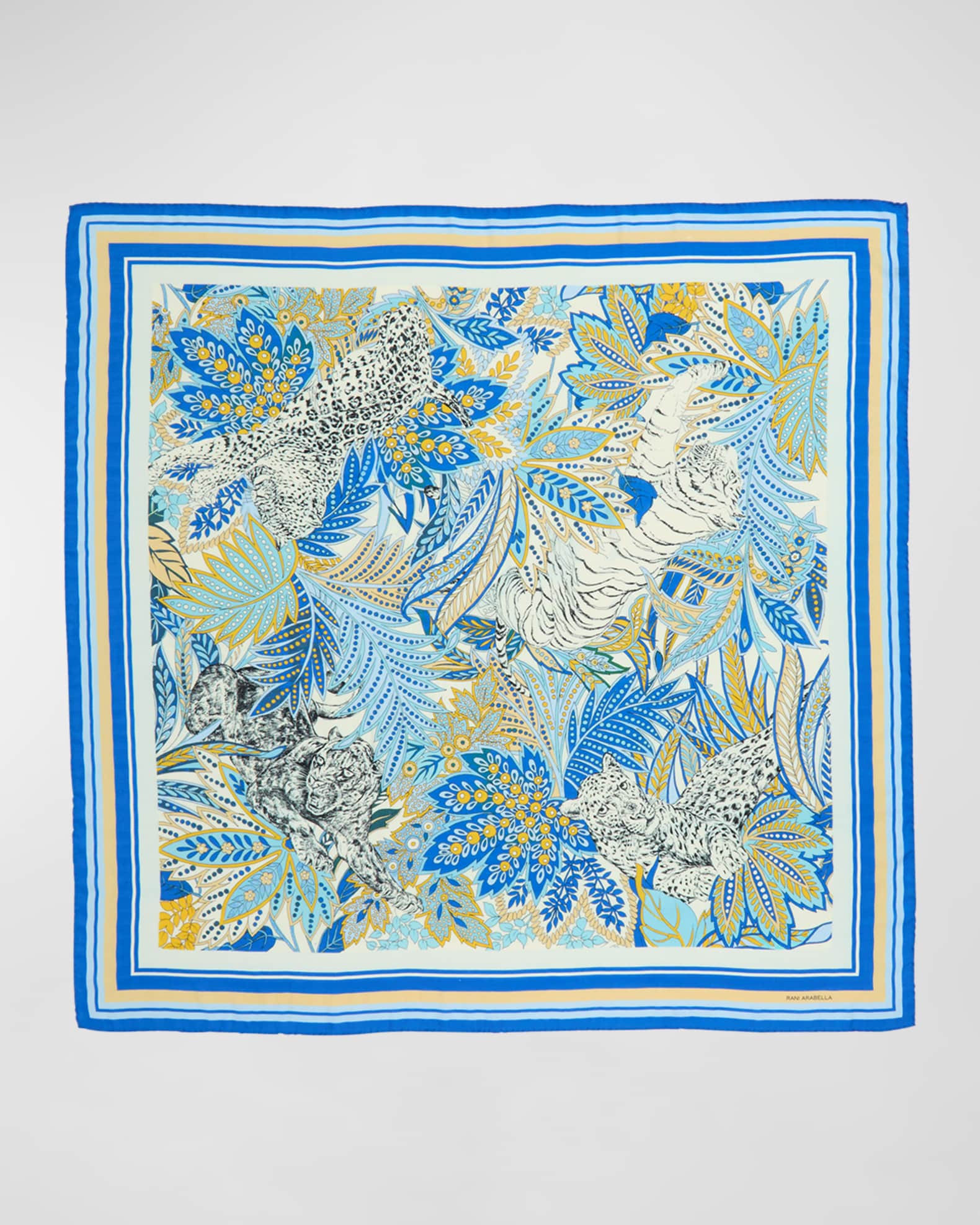 Amazonia Cobalt Cashmere-Blend Scarf  0