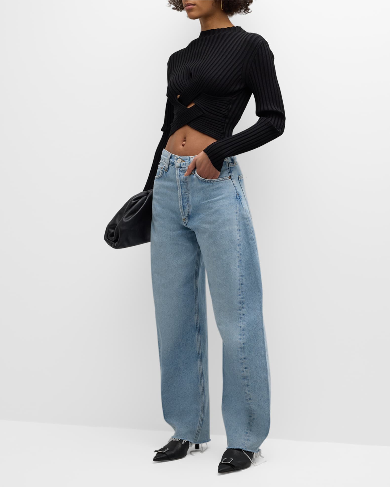 AGOLDE Luna Pieced Wide Leg in Control | REVOLVE