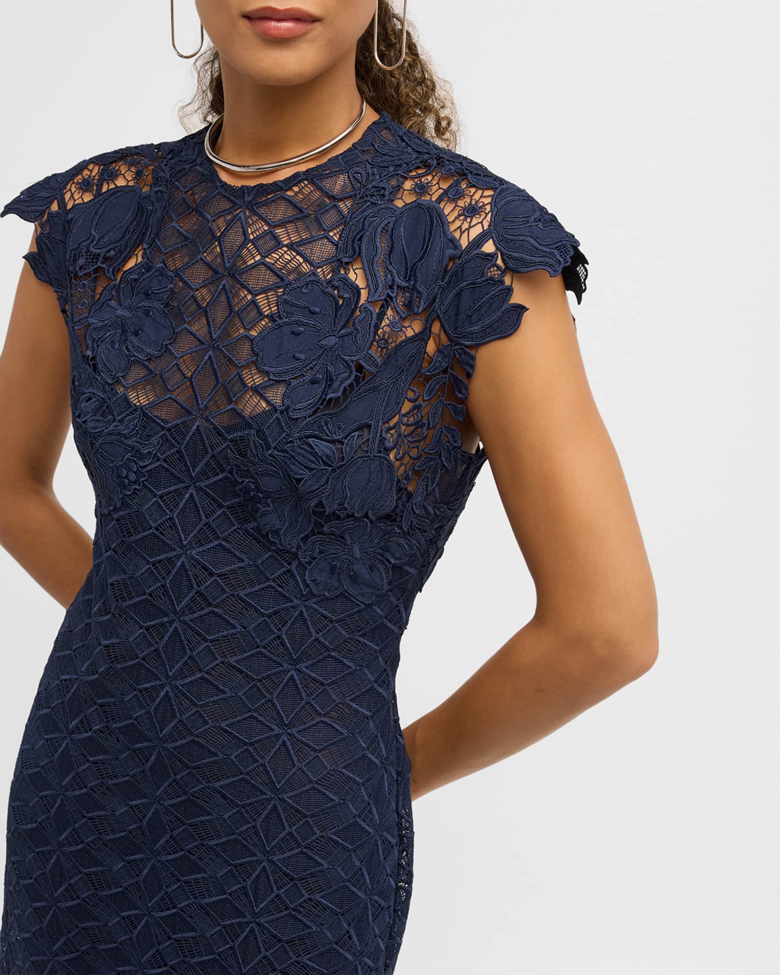 Floral Lace Pencil Dress