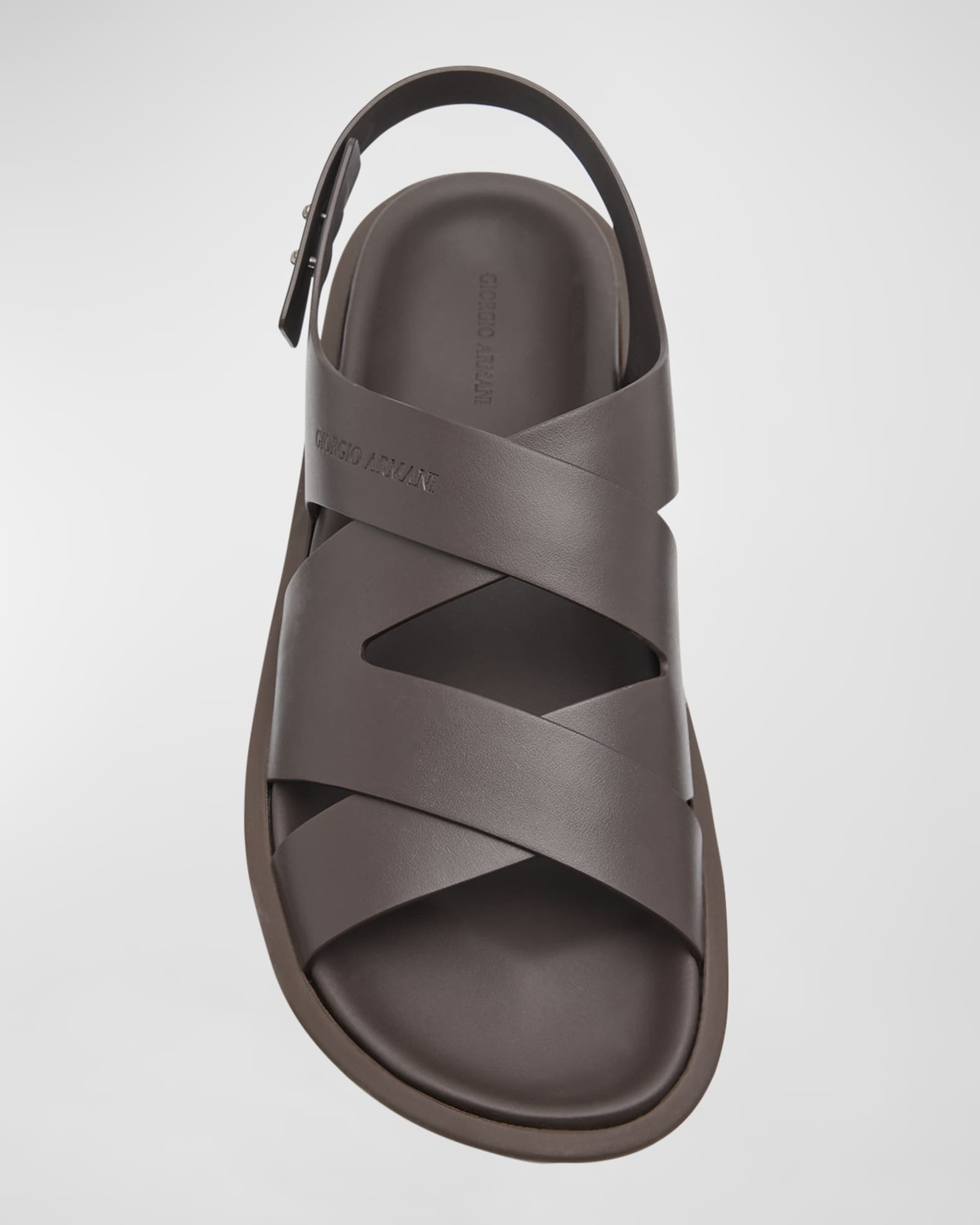 Giorgio Armani Men's Leather Crisscross Sandals | Neiman Marcus