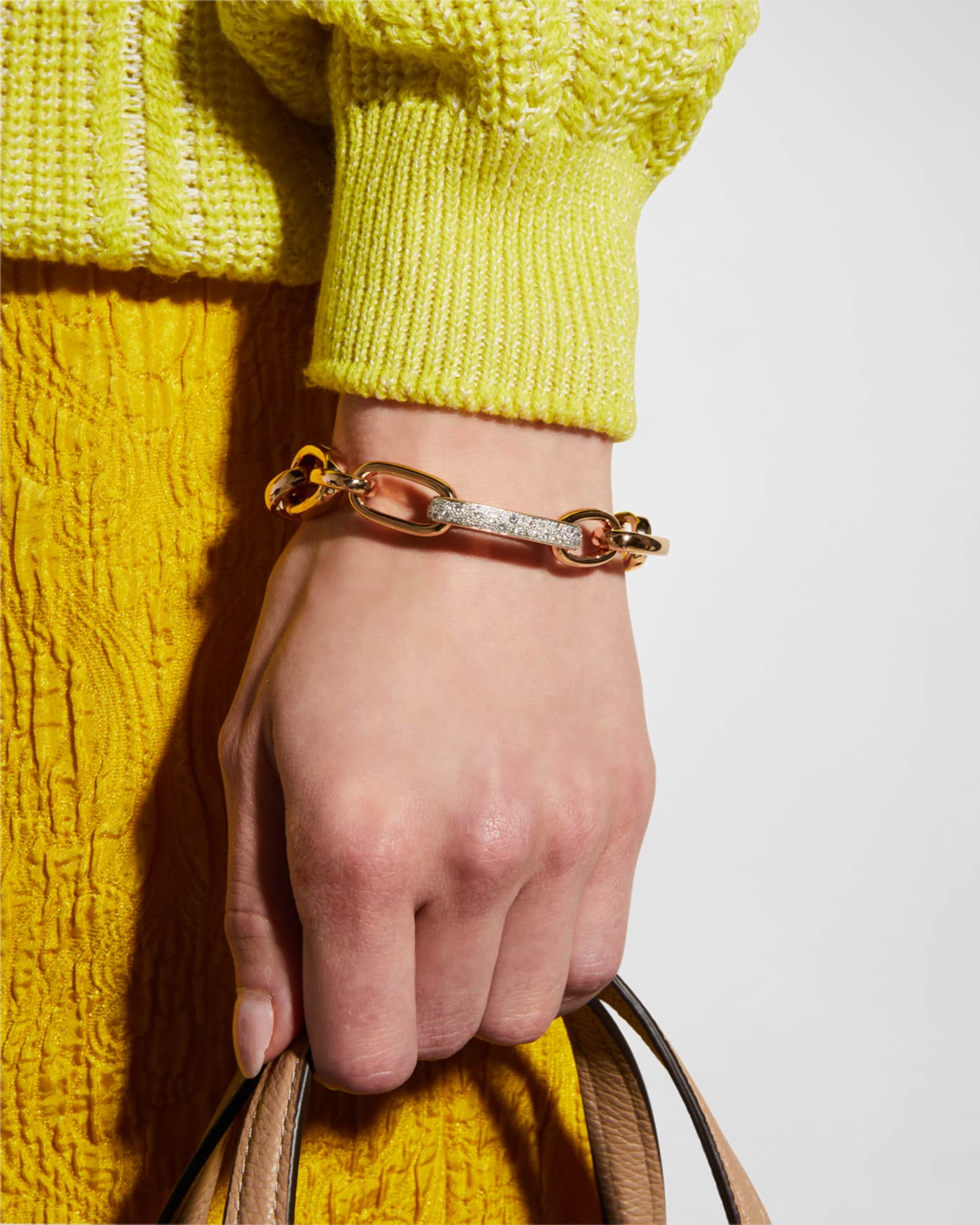 Pomellato 18K Rose Gold Iconica Medium Chain Bracelet with