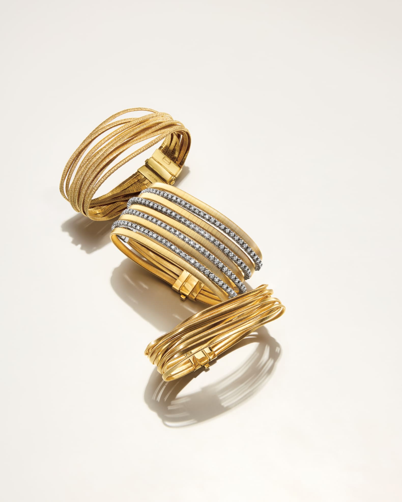 Cairo 18K Gold 13-Strand Bracelet, 7.5"L 1