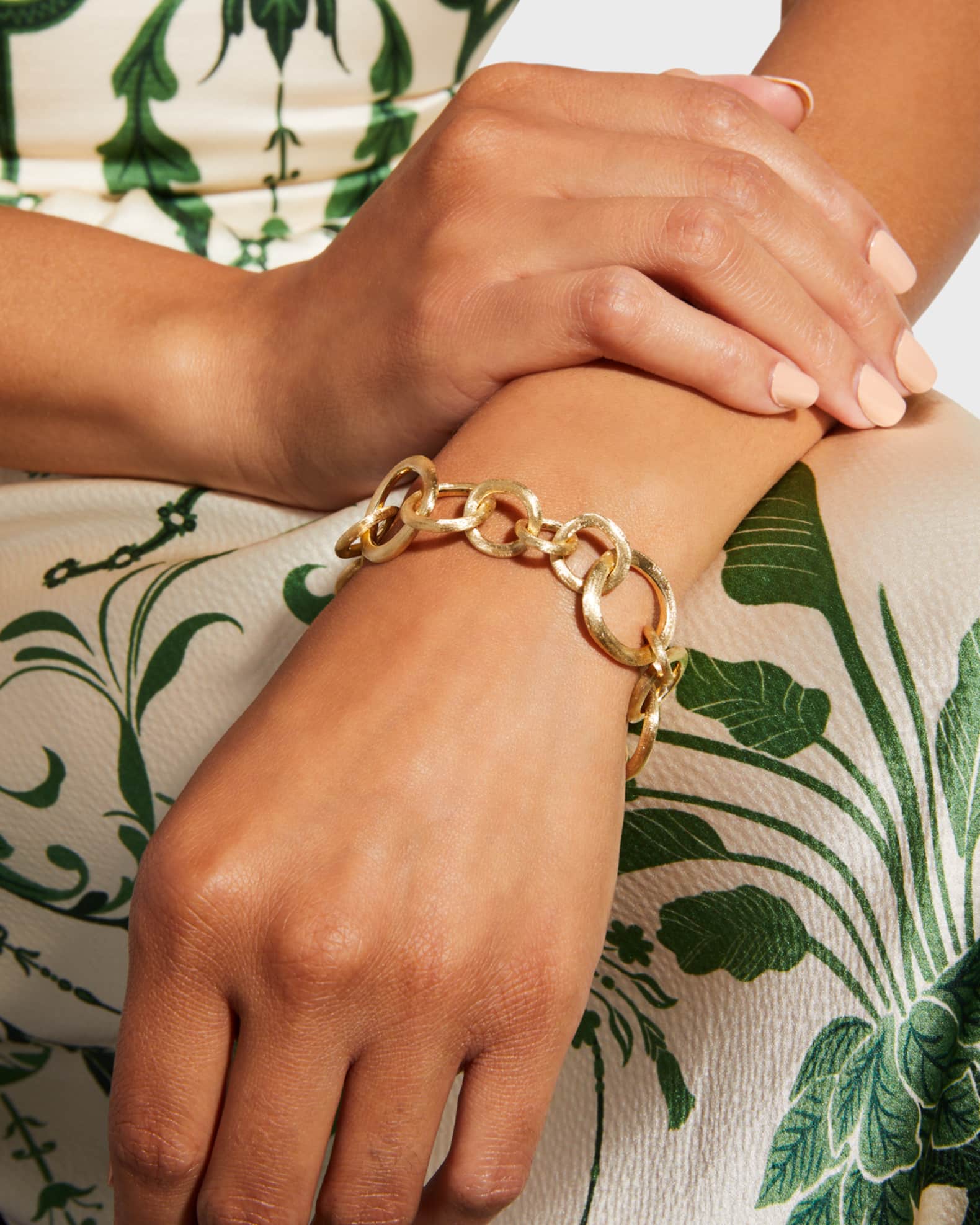 18K Jaipur Gold Link Bracelet, Small 1