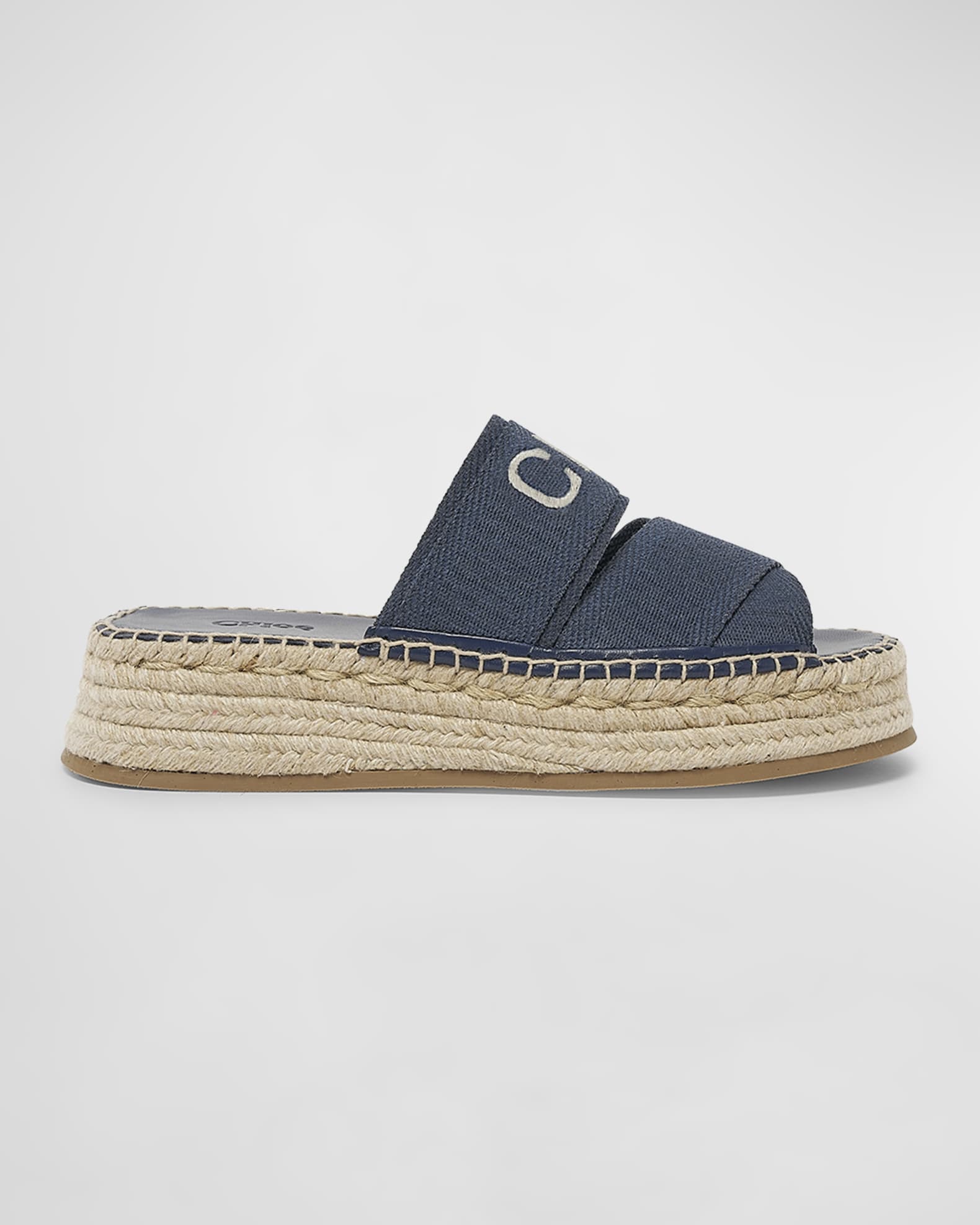 Platform slide espadrille top