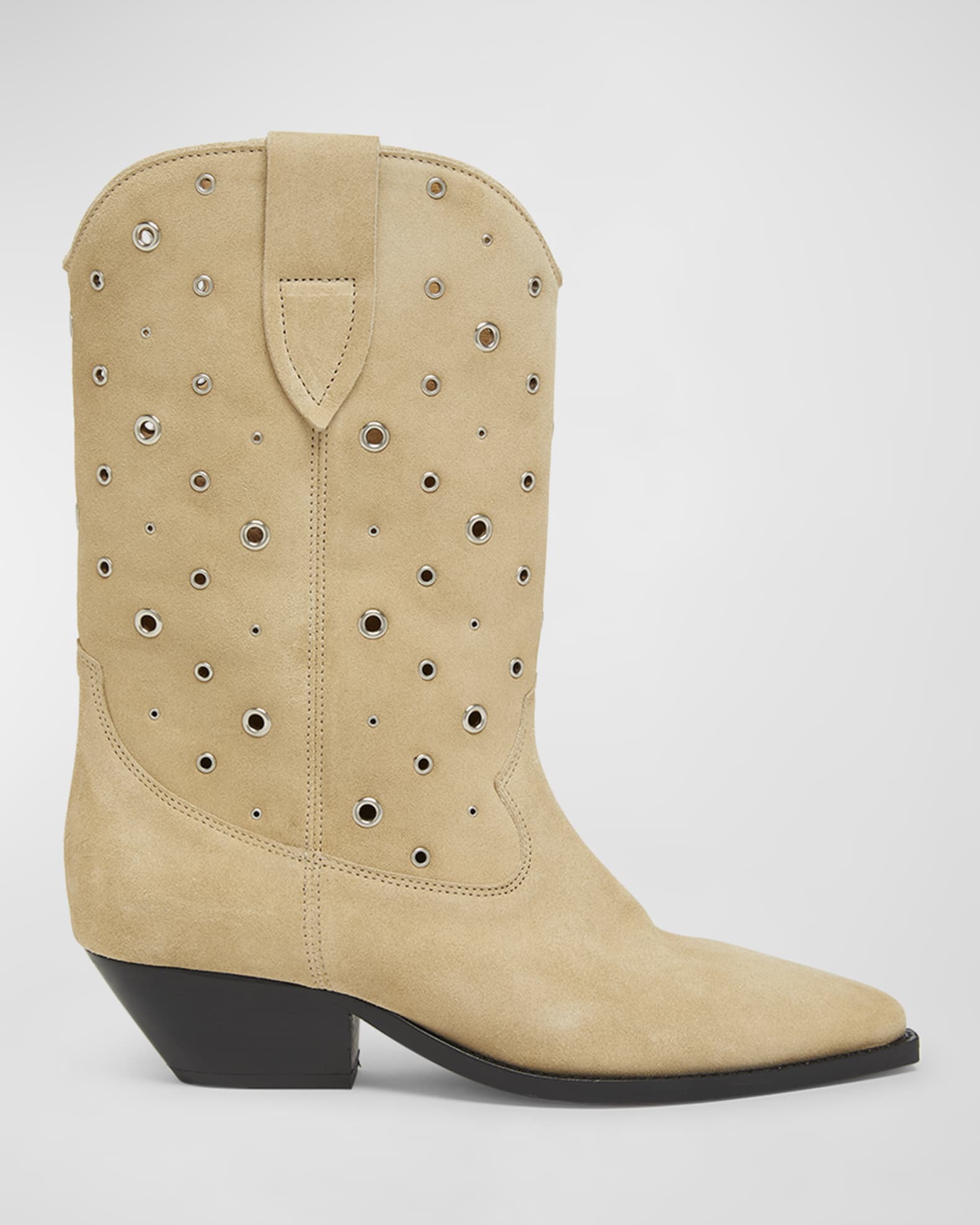 Isabel Marant Duerto Suede Eyelet Western Boots