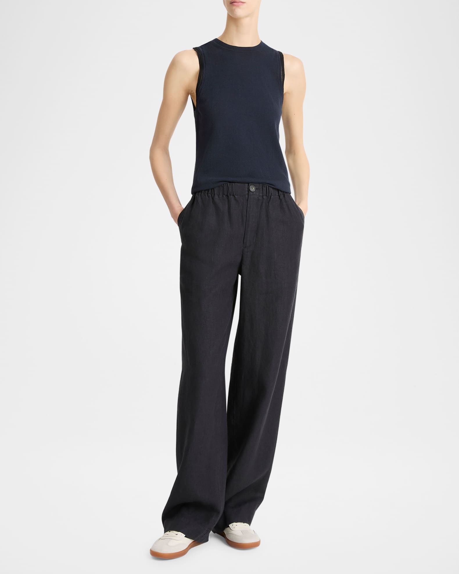 Hemp Wide-Leg Utility Pants 1
