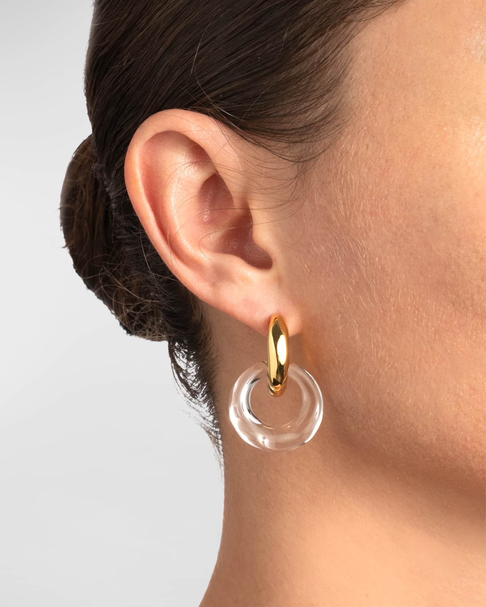 Liquid Lucite Door Knocker Earrings 1