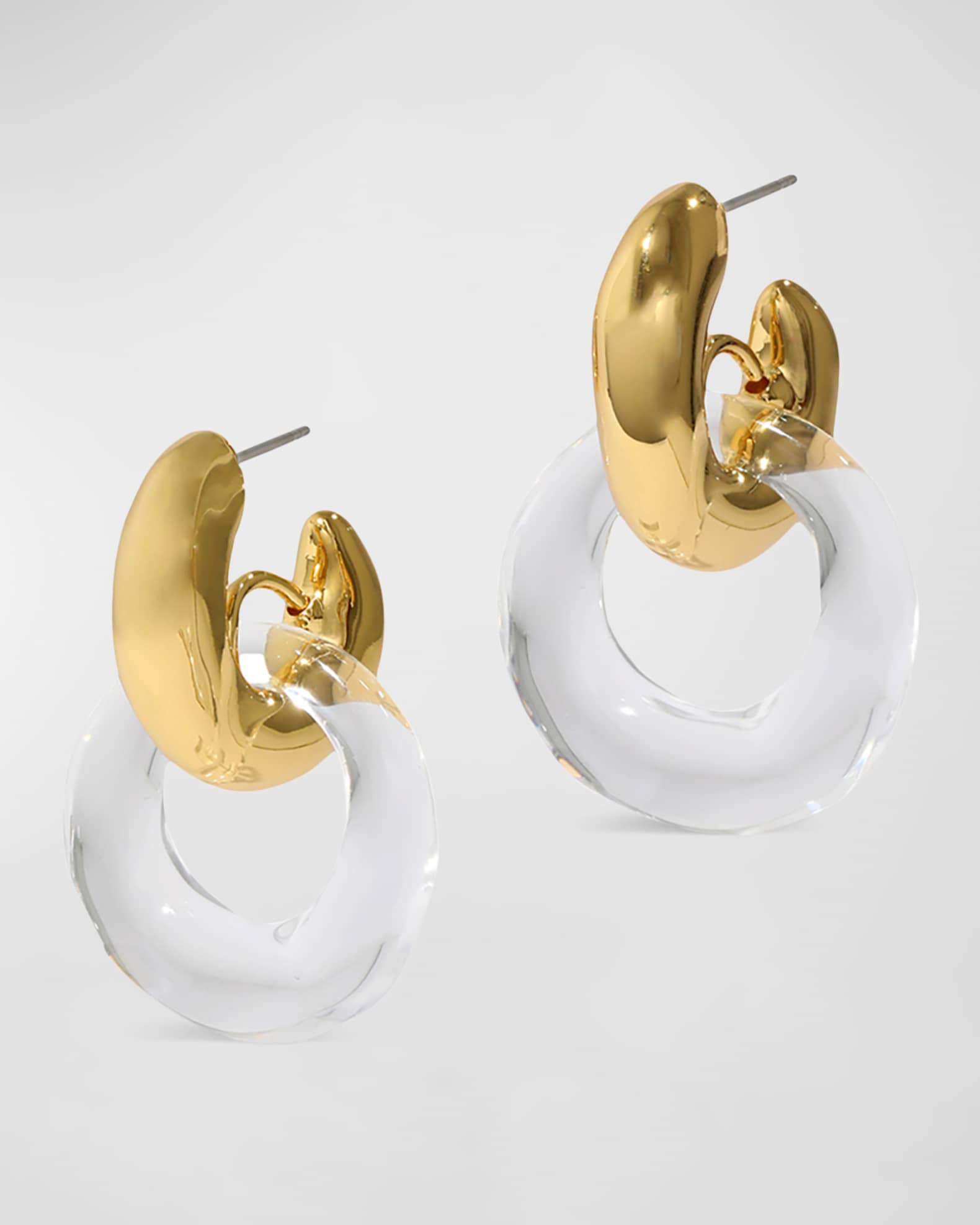 Alexis Bittar Liquid Lucite Door Knocker Earrings Neiman Marcus