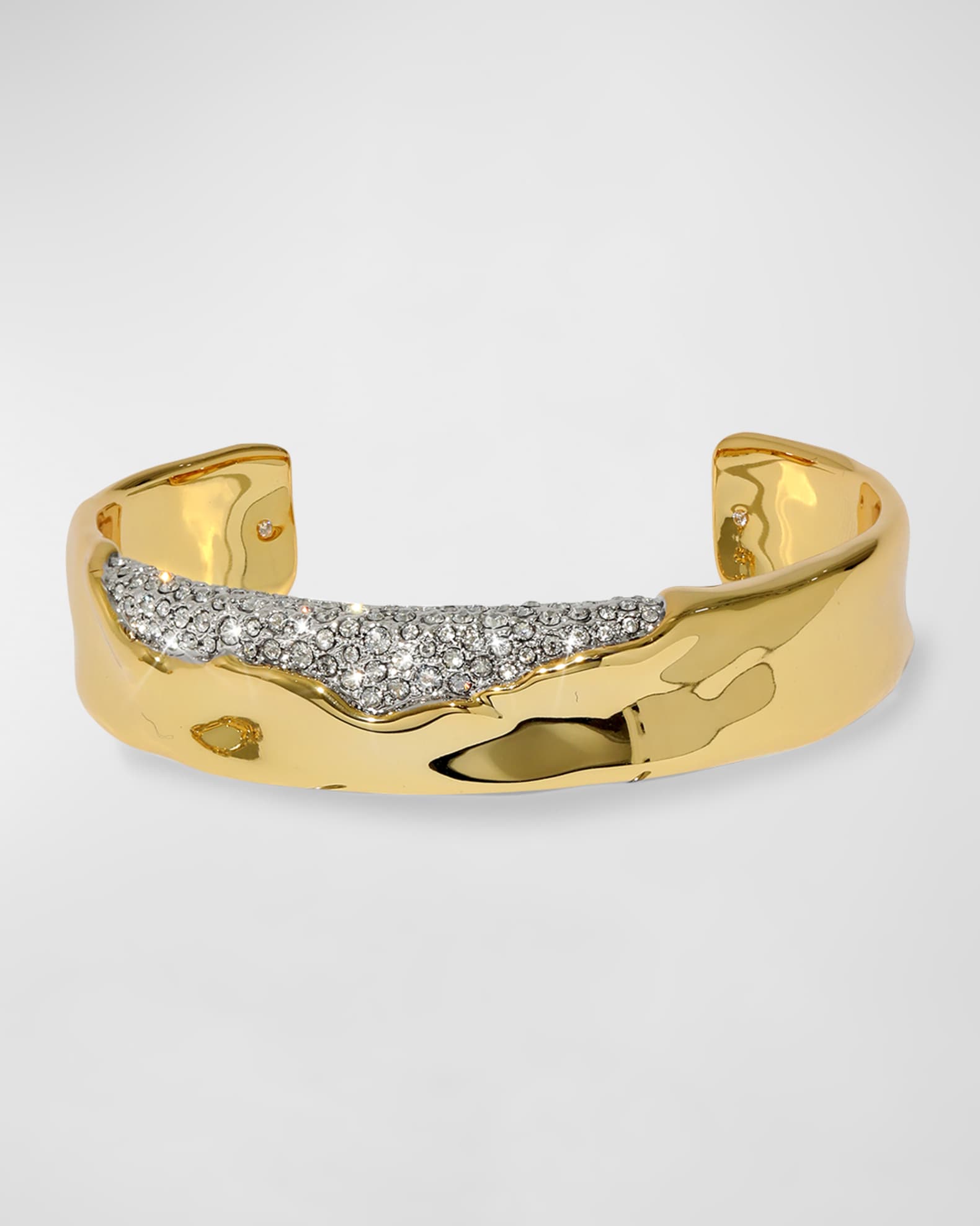 Alexis Bittar Solanales Gold Crystal Cuff Bracelet Neiman Marcus