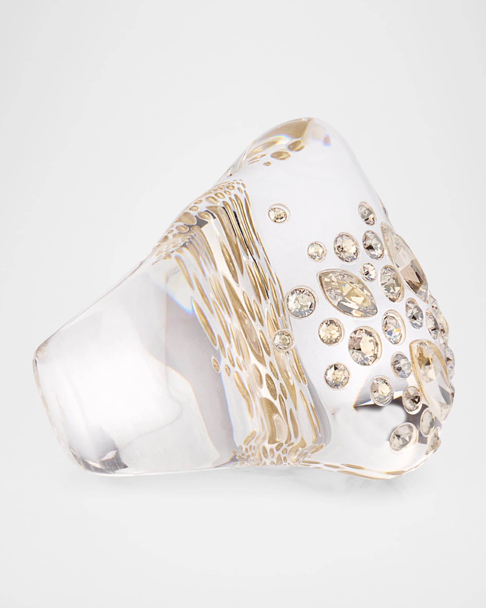 Alexis Bittar Confetti Crystal Lucite Puffy Ring | Neiman Marcus