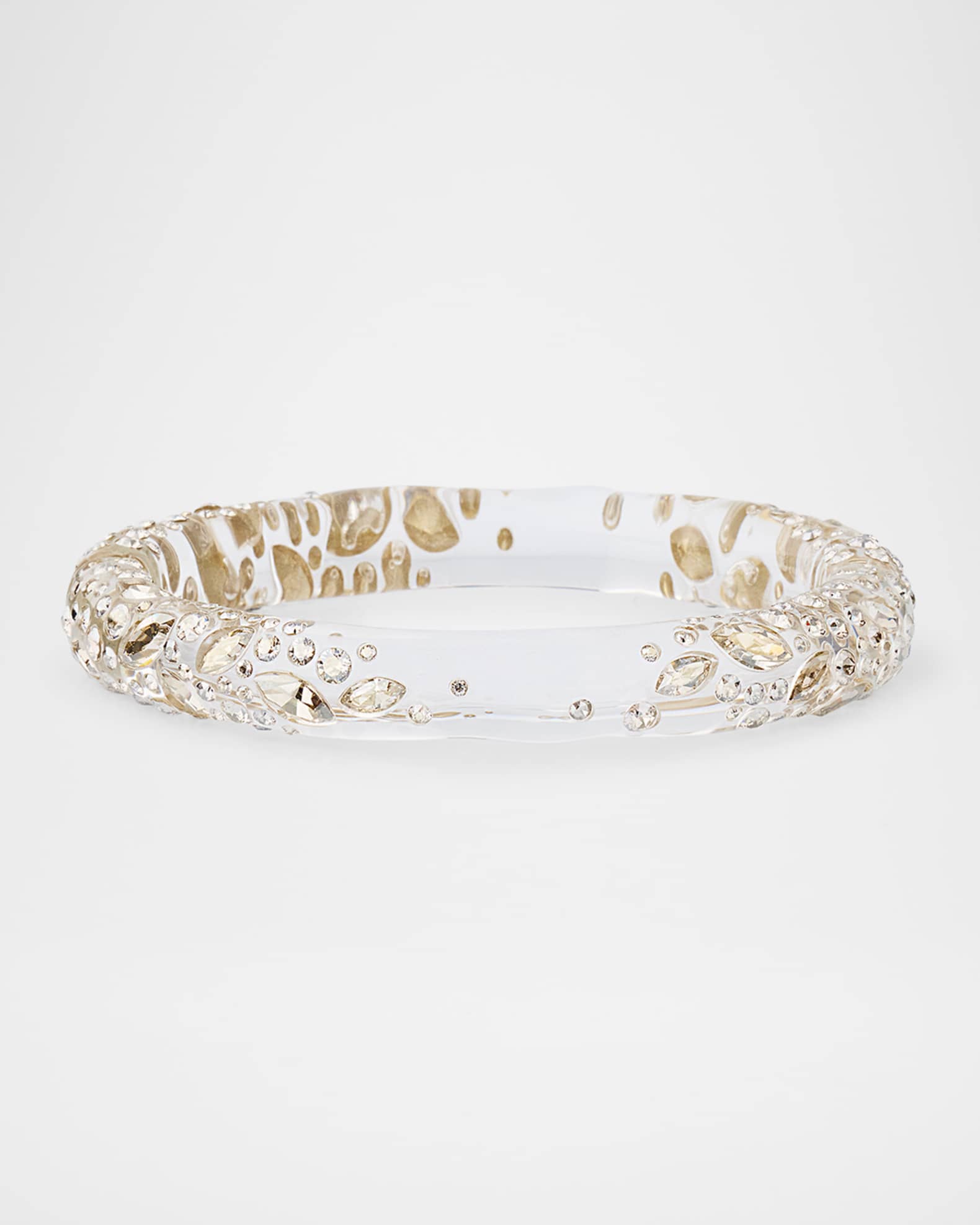 Confetti Crystal Lucite Skinny Hinge Bracelet 0