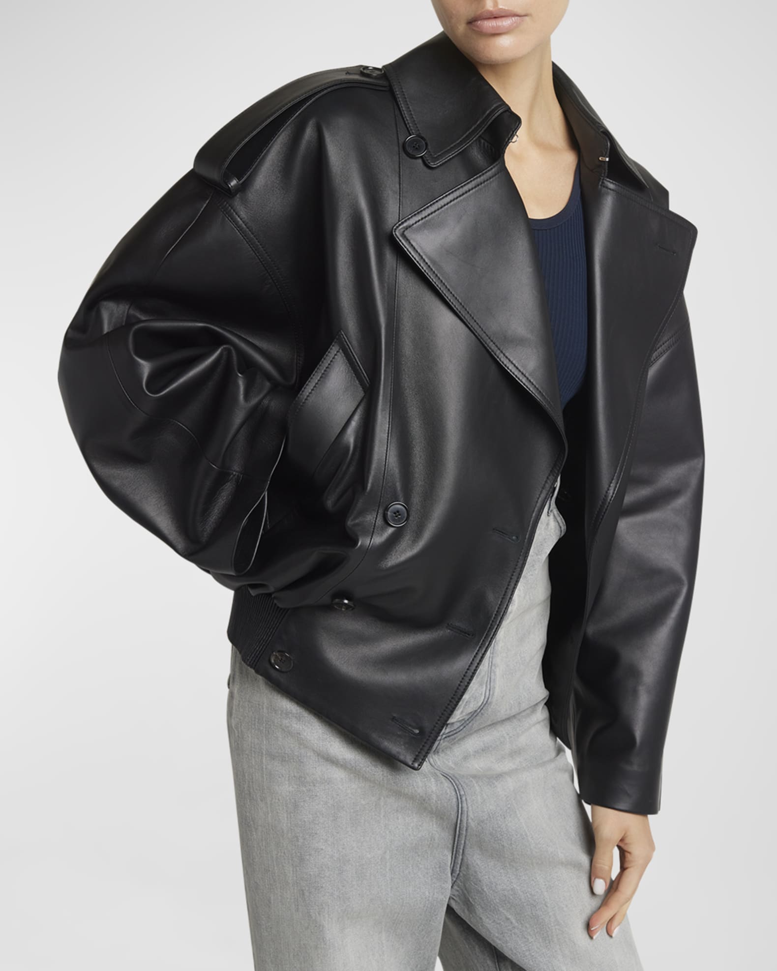 在庫処分 半額 Loewe Leather Marcus Neiman | Jacket Balloon 小物