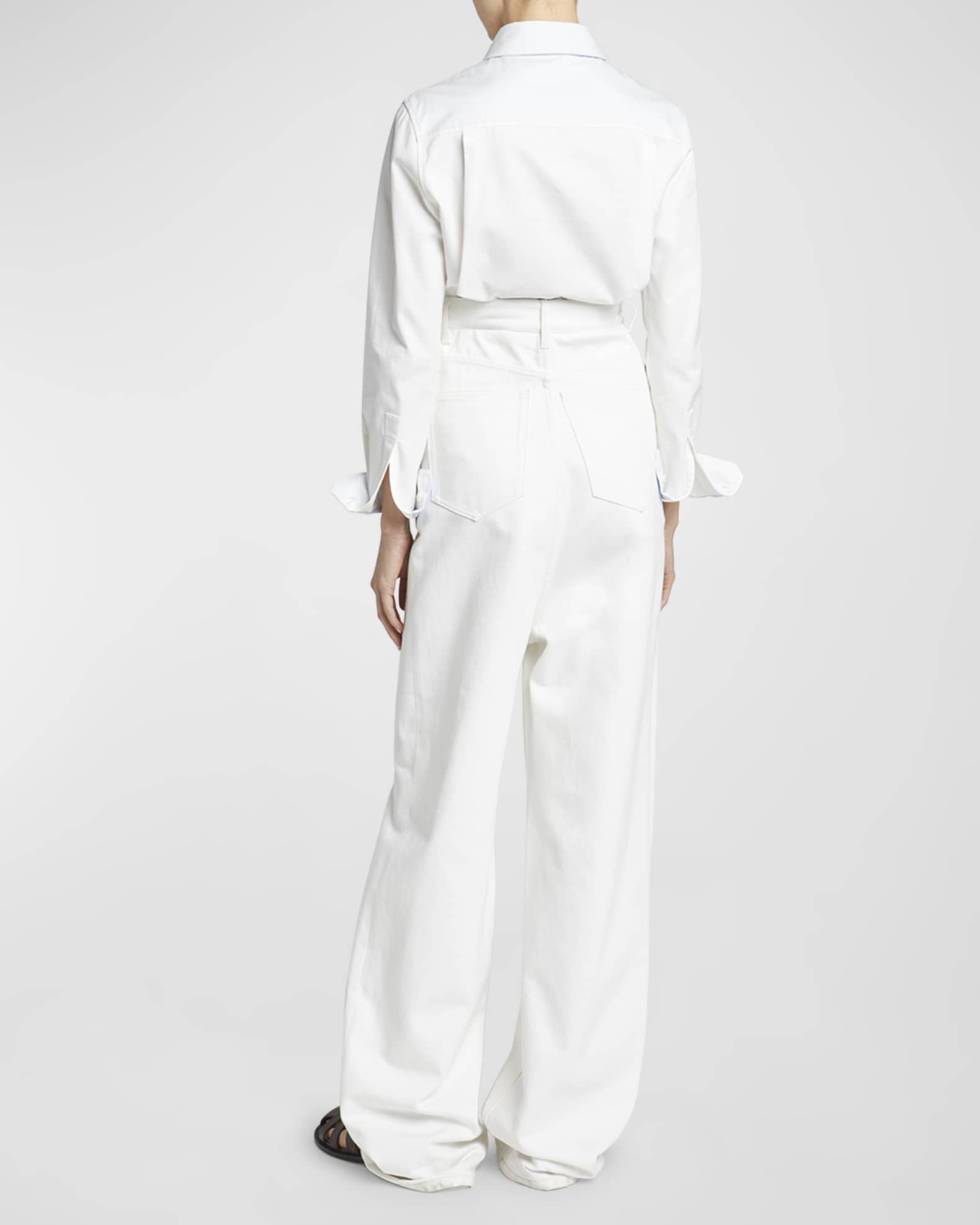 Loewe High-Rise Drop-Crotch Relaxed Straight-Leg Jeans | Neiman Marcus