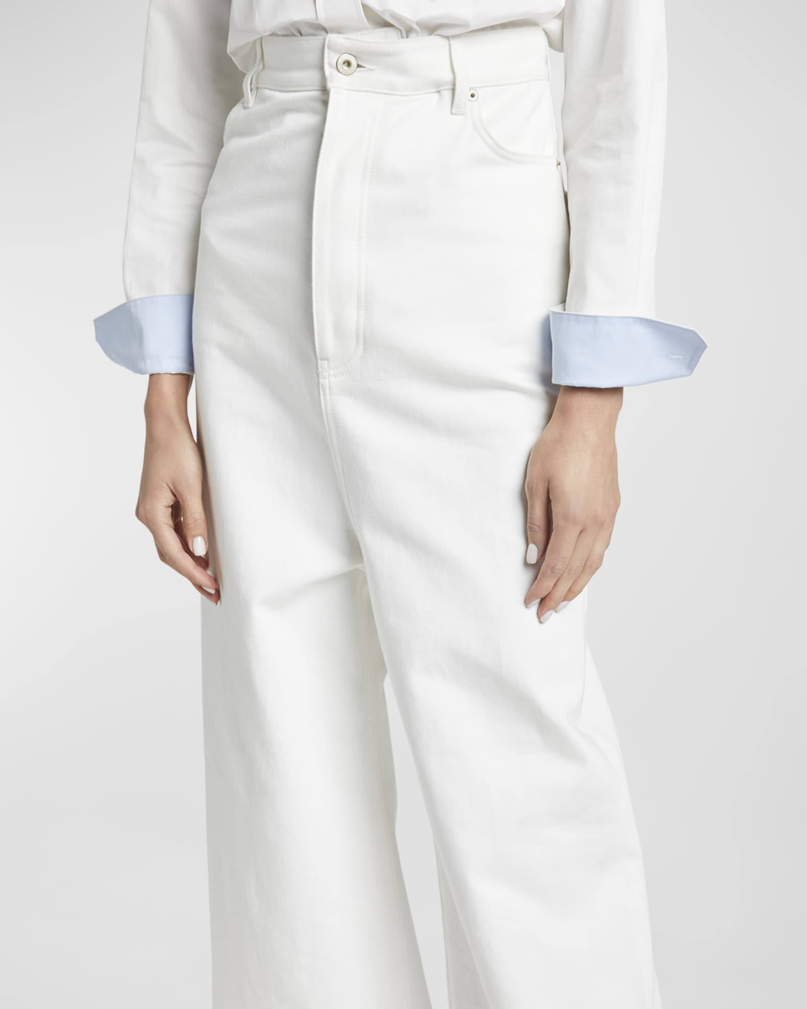 Loewe High-Rise Drop-Crotch Relaxed Straight-Leg Jeans | Neiman Marcus