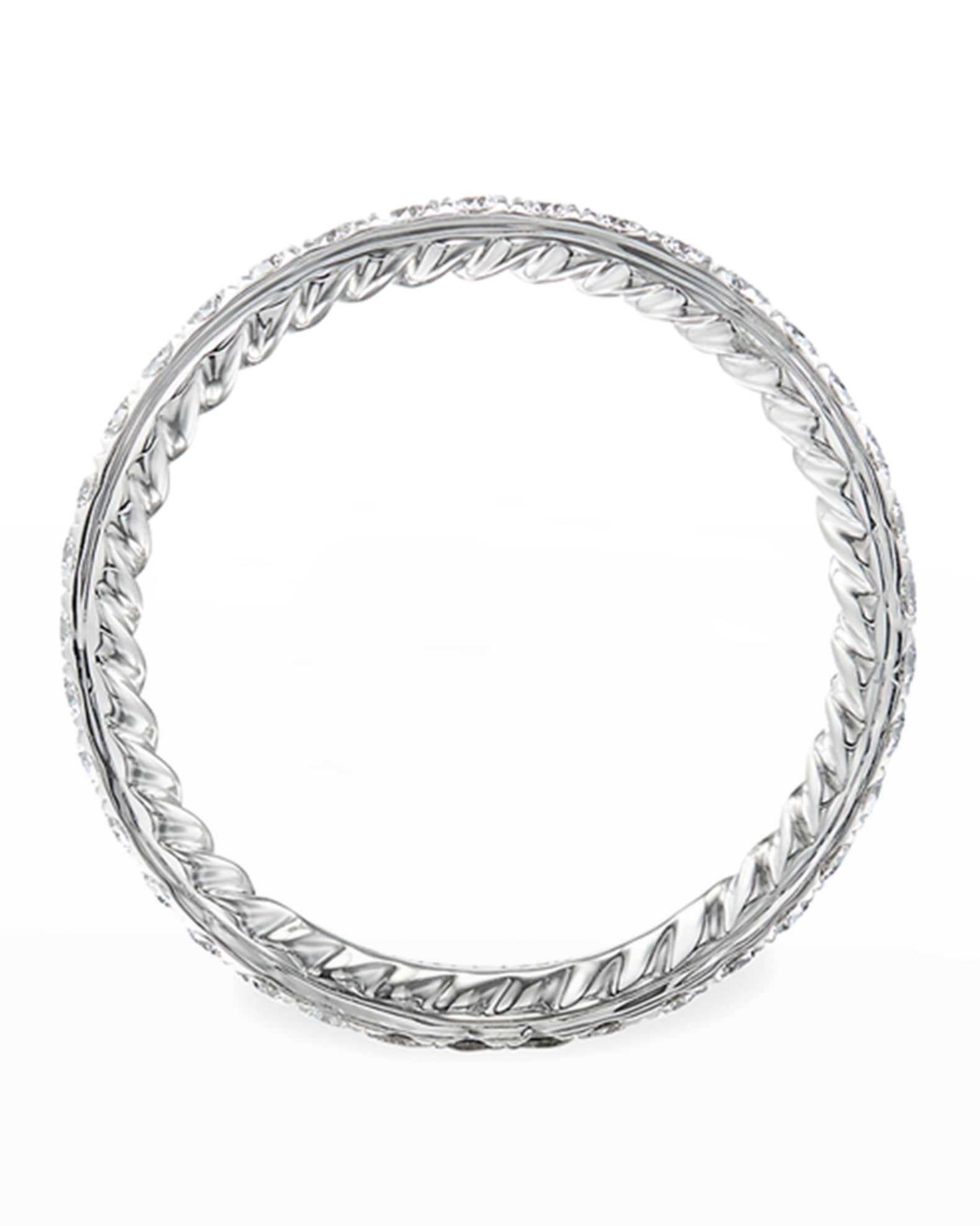 DY Eden Band Ring with Gemstones in Platinum 1